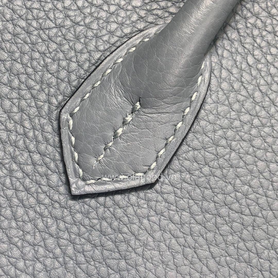 Túi xách Hermes Birkin màu xanh nhạt size 25 - HBX024 - Hình ảnh 4