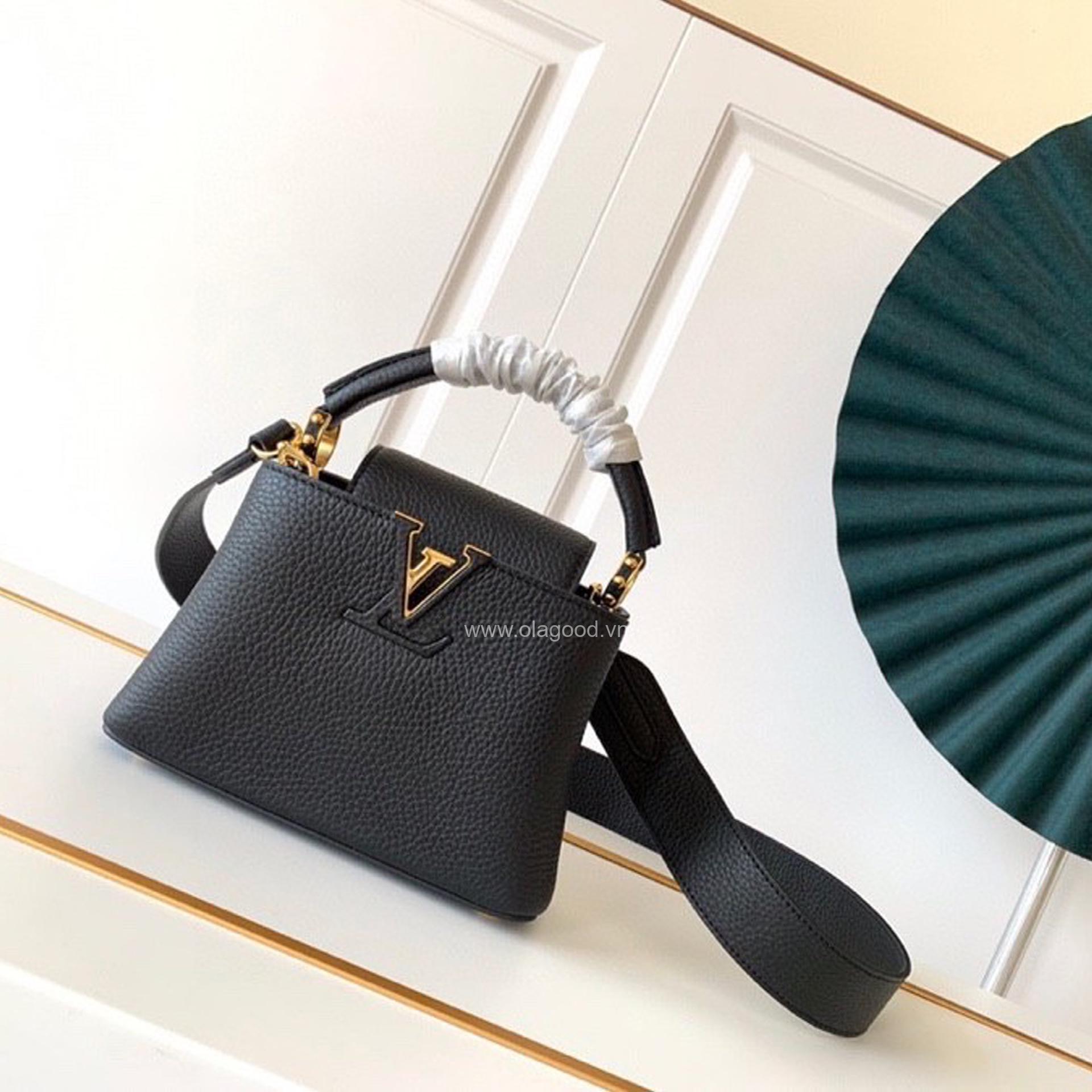 Túi xách Louis Vuitton CAPUCINES Mini màu đen - LVCMD023