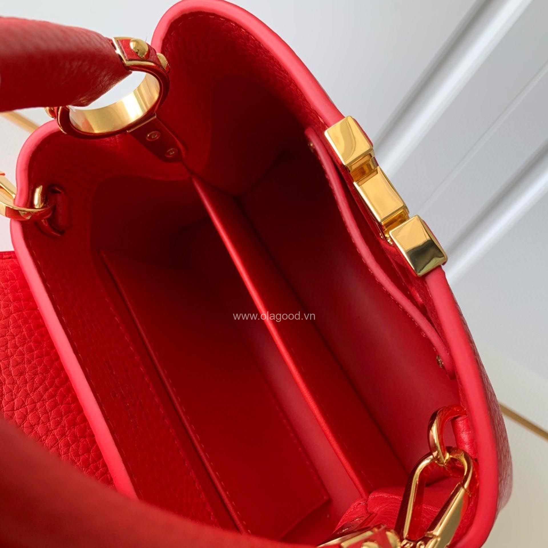 Túi xách Louis Vuitton CAPUCINES Mini màu đỏ - LVCMD024 - Hình ảnh 8