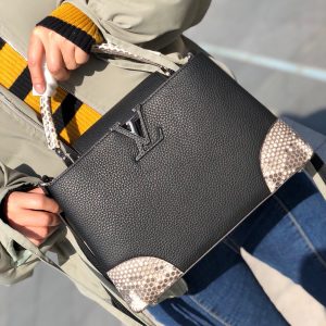 Túi xách Louis Vuitton CAPUCINES PM kết hợp da trăn màu đen – LVCX026