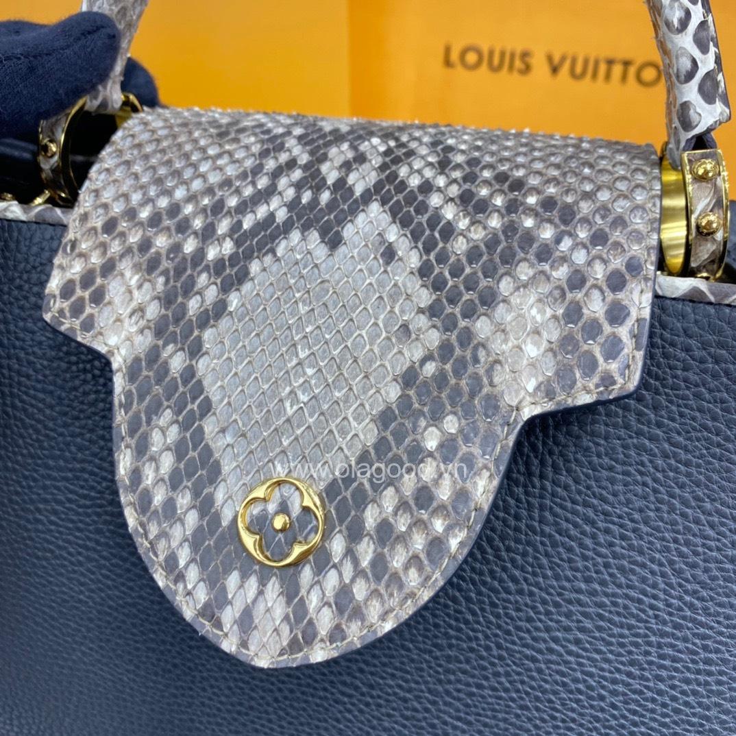 Túi xách Louis Vuitton CAPUCINES PM kết hợp da trăn màu đen -LVCD021 - Hình ảnh 8