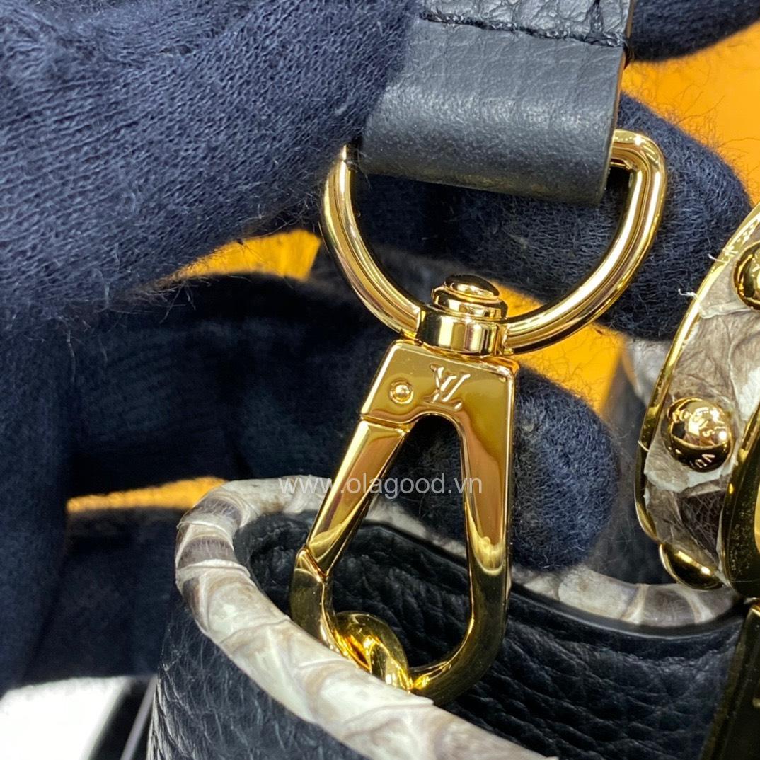 Túi xách Louis Vuitton CAPUCINES PM kết hợp da trăn màu đen -LVCD021 - Hình ảnh 11