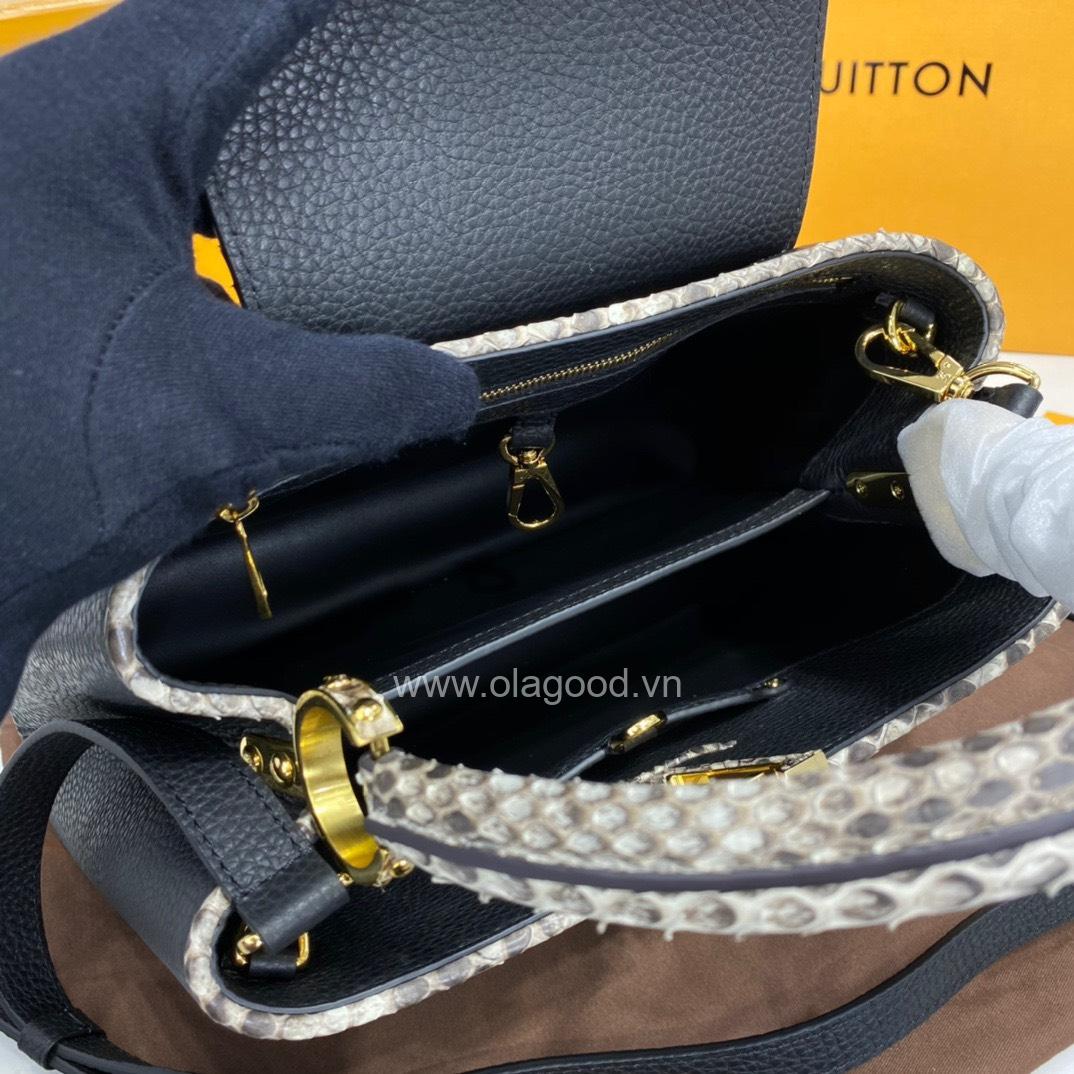 Túi xách Louis Vuitton CAPUCINES PM kết hợp da trăn màu đen -LVCD021 - Hình ảnh 13