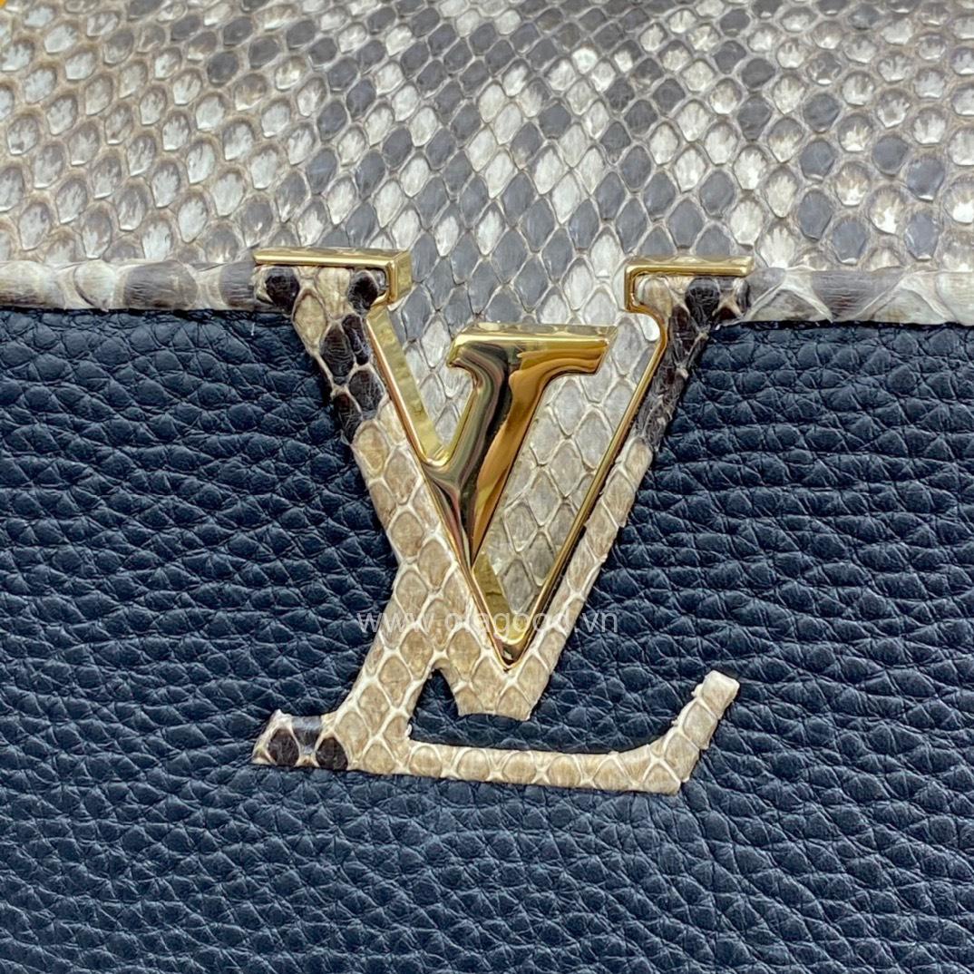 Túi xách Louis Vuitton CAPUCINES PM kết hợp da trăn màu đen -LVCD021 - Hình ảnh 6
