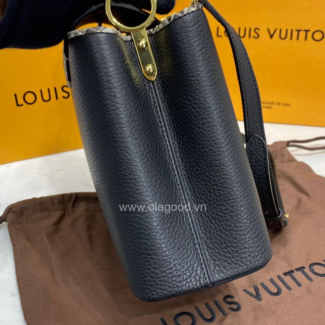 Túi xách Louis Vuitton CAPUCINES PM kết hợp da trăn màu đen -LVCD021 - Hình ảnh 5