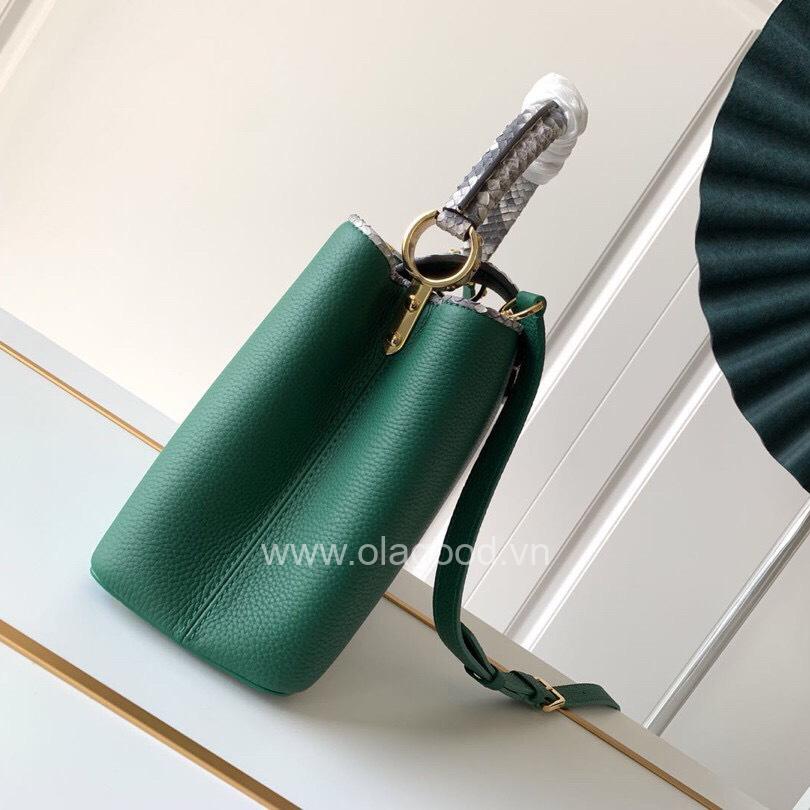 Túi xách Louis Vuitton CAPUCINES PM  kết hợp da trăn màu xánh lá - LVCX022 - Hình ảnh 3