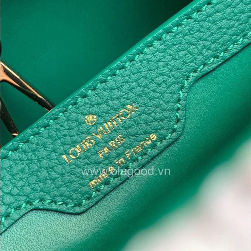 Túi xách Louis Vuitton CAPUCINES PM  kết hợp da trăn màu xánh lá - LVCX022 - Hình ảnh 9