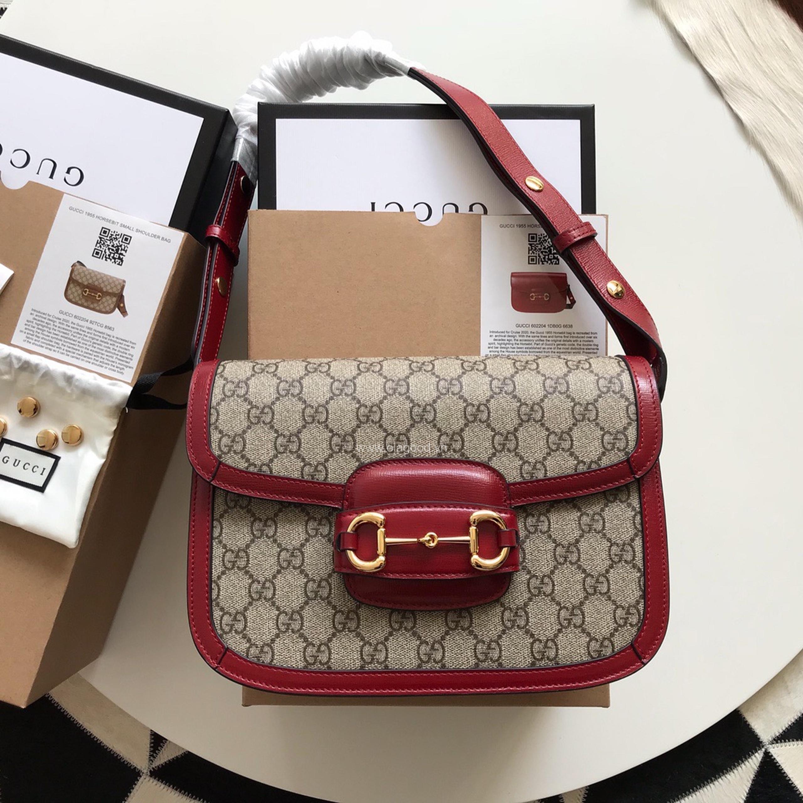 Túi xách khóa ngựa Gucci 1995 viền đỏ - GCL95021