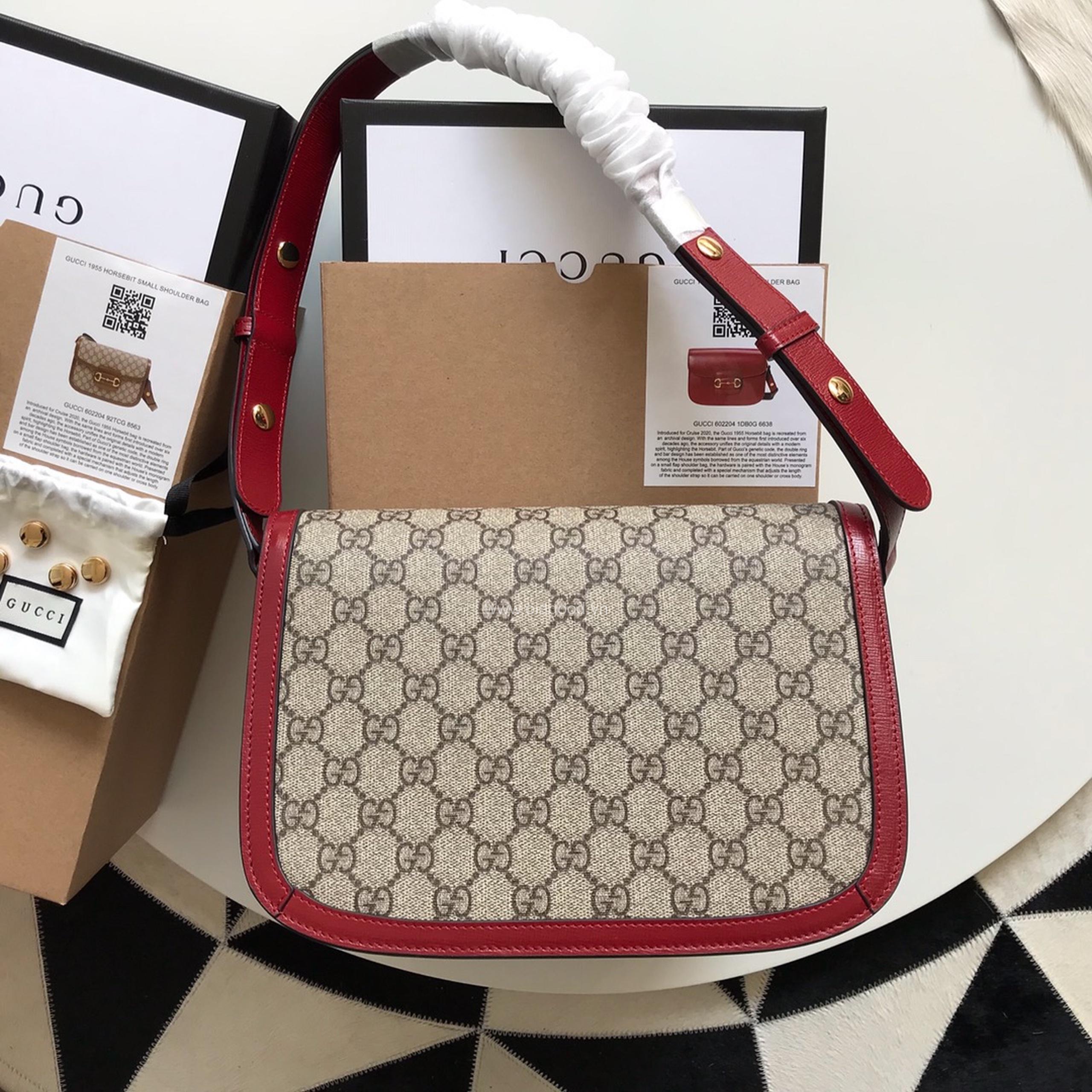 Túi xách khóa ngựa Gucci 1995 viền đỏ - GCL95021 - Hình ảnh 2