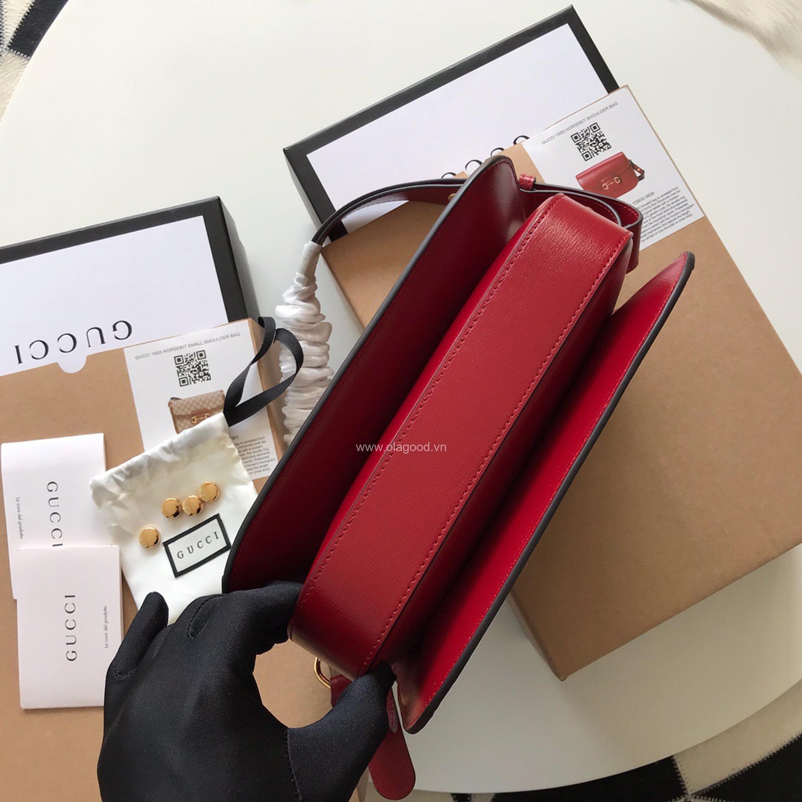 Túi xách khóa ngựa Gucci 1995 viền đỏ - GCL95021 - Hình ảnh 4