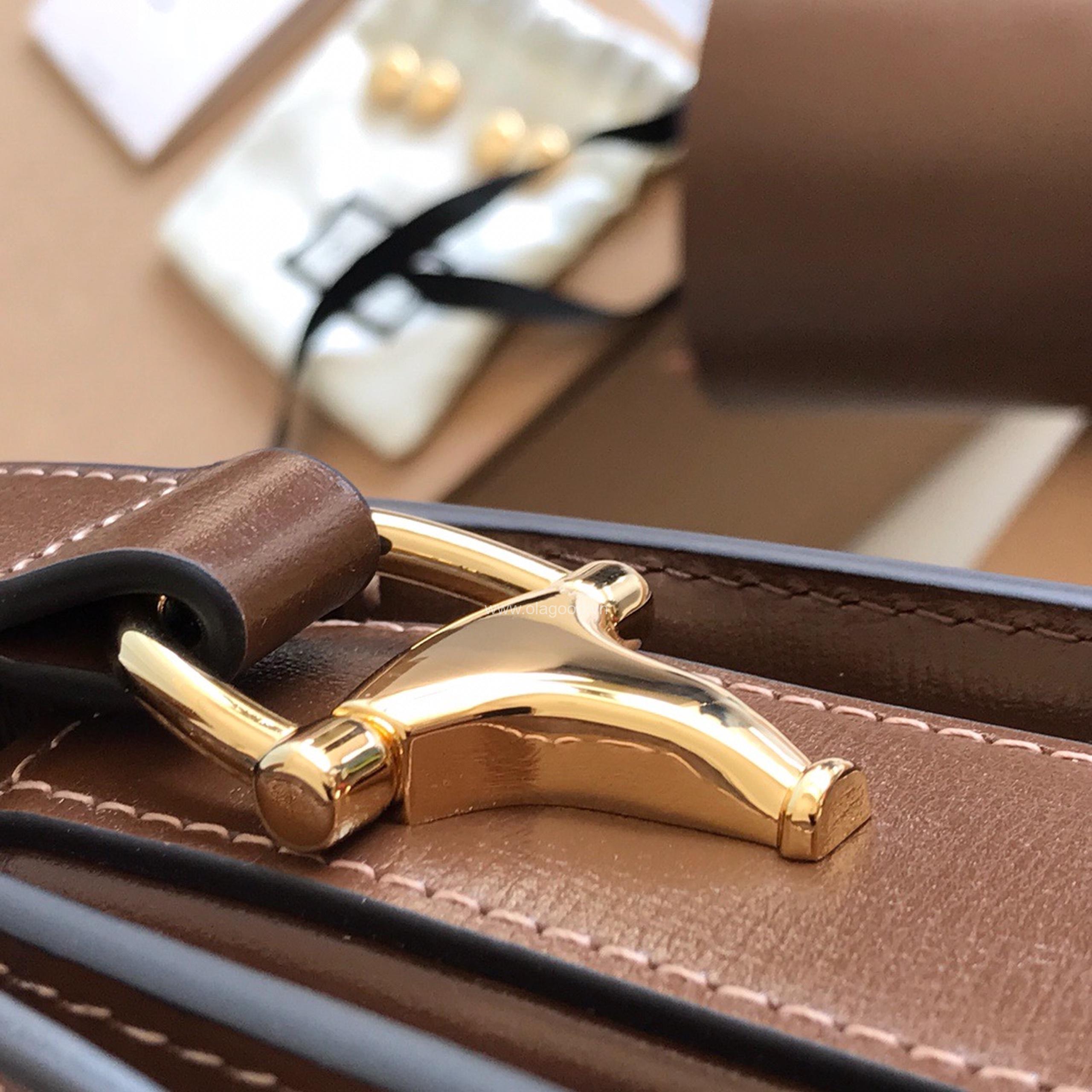 Túi xách khóa ngựa Gucci 1995 viền nâu - GCL95022 - Hình ảnh 8