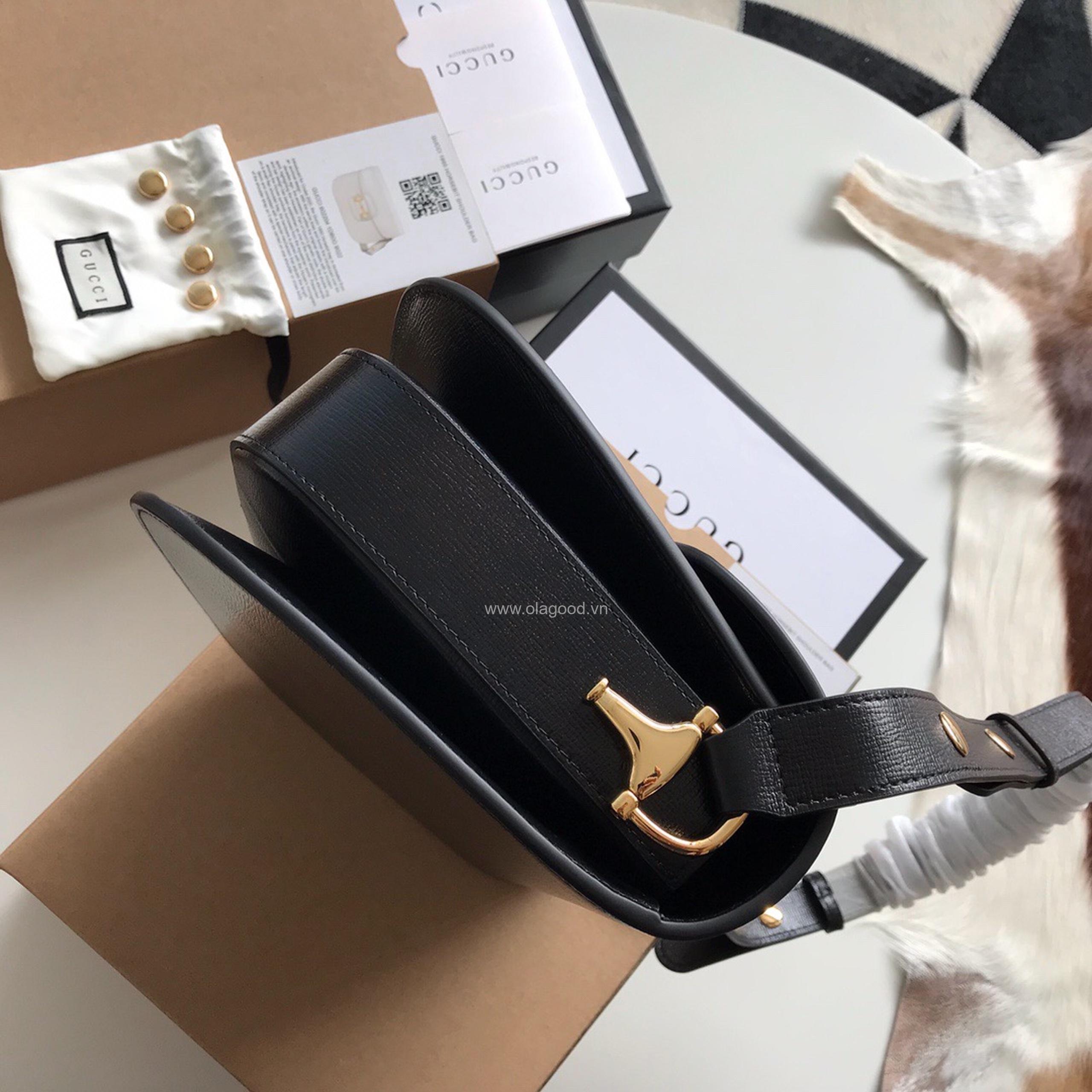 Túi xách khóa ngựa Gucci1995 màu đen - GC95023 - Hình ảnh 3