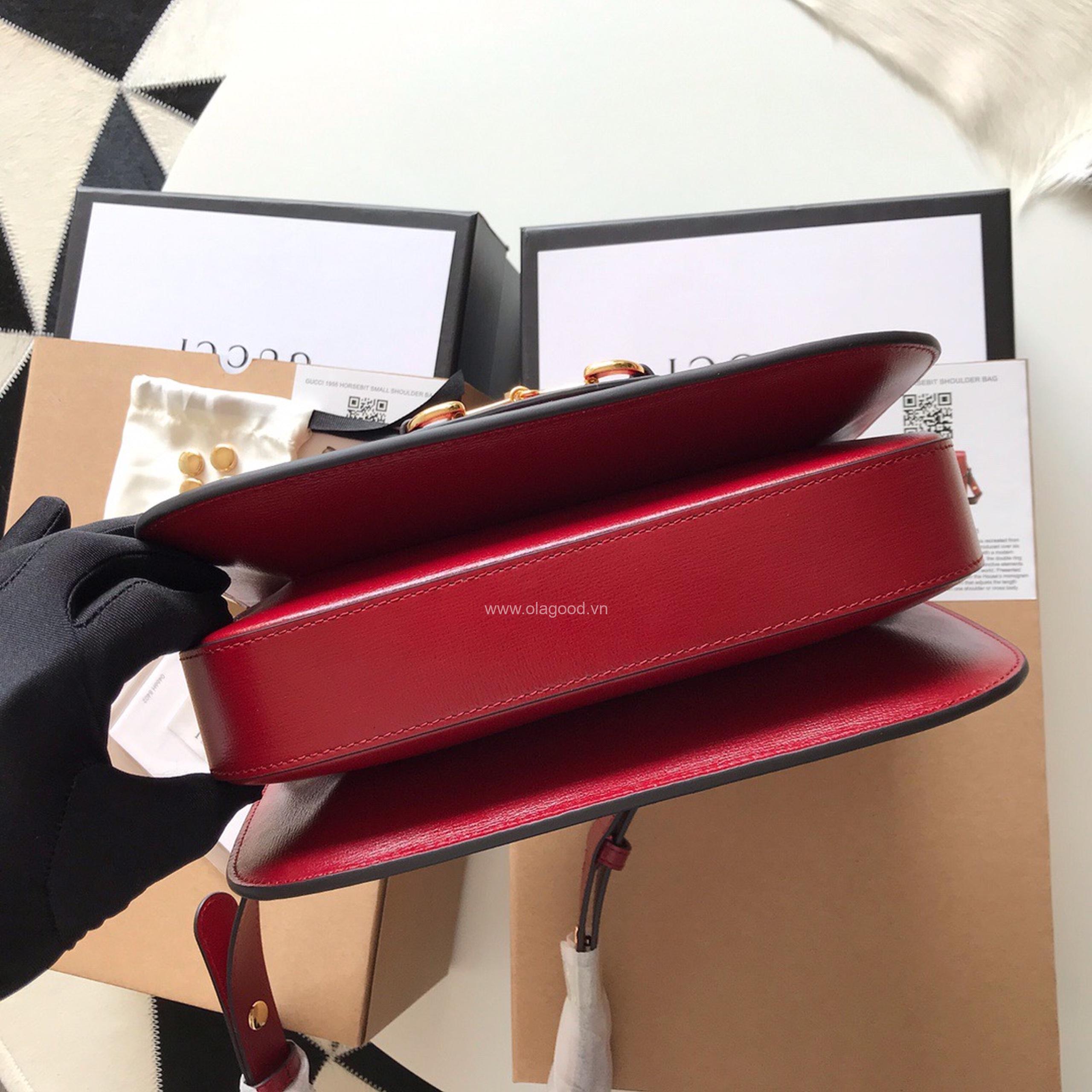 Túi xách khóa ngựa Gucci1995 màu đỏ - GC95024 - Hình ảnh 5
