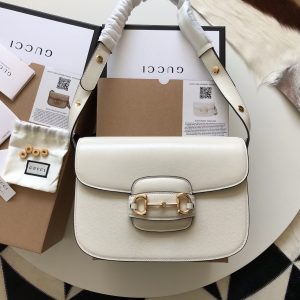 Túi xách khóa ngựa Gucci1995 màu trắng - GC95025