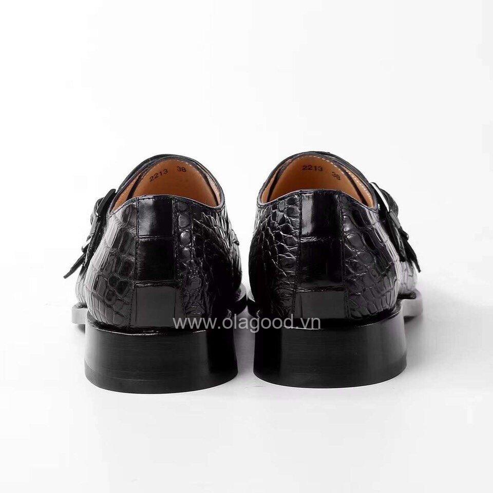 Giày nam cá sấu - Giày double monk strap da cá sấu - GGY018S - Hình ảnh 8