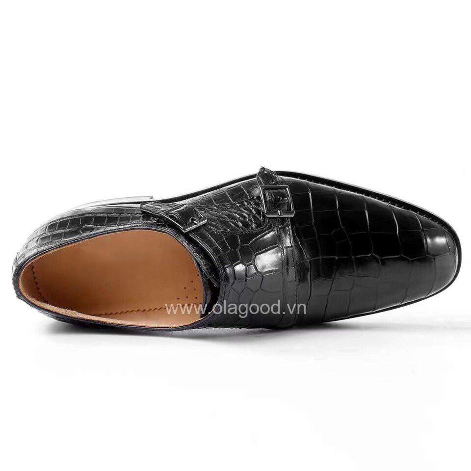 Giày nam cá sấu - Giày double monk strap da cá sấu - GGY018S - Hình ảnh 6