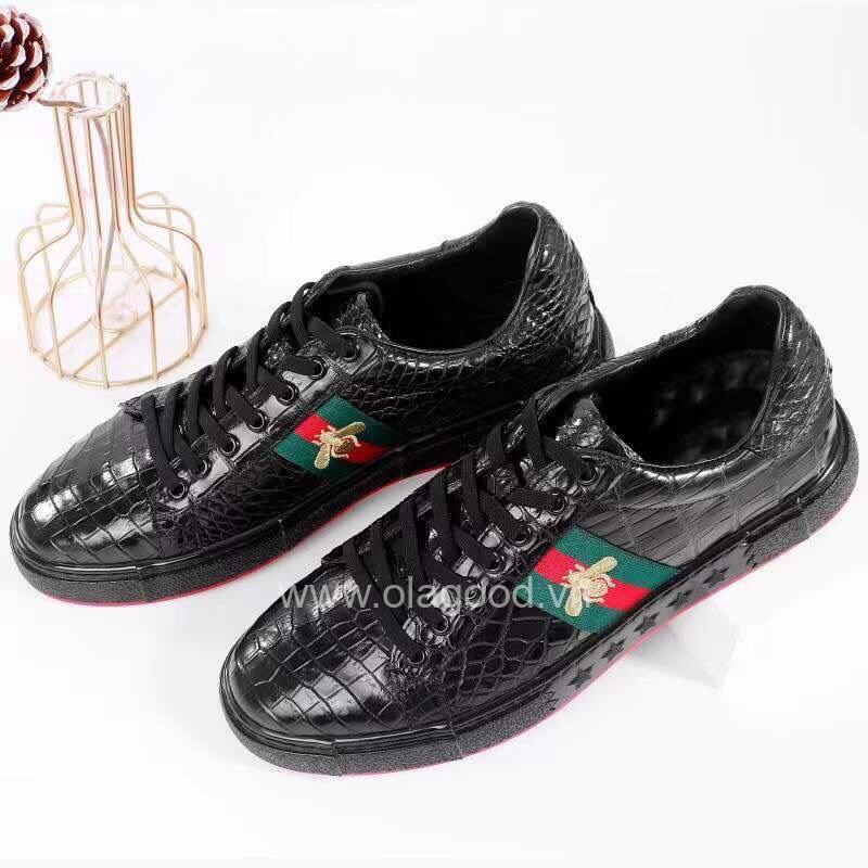 Giày nam thể thao snearker da cá sấu - GTT0118