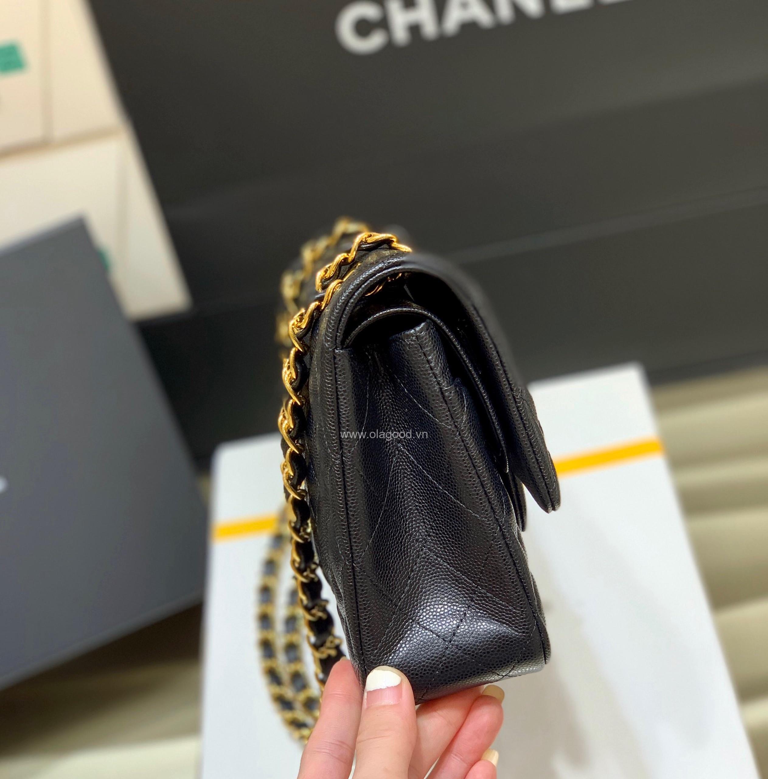 Túi Chanel classic 25 handbag da hạt màu đen - CCD021 - Hình ảnh 5