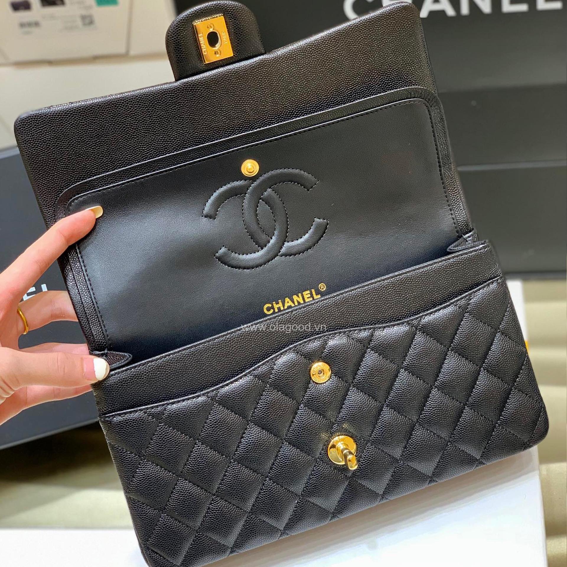 Túi Chanel classic 25 handbag da hạt màu đen - CCD021 - Hình ảnh 7