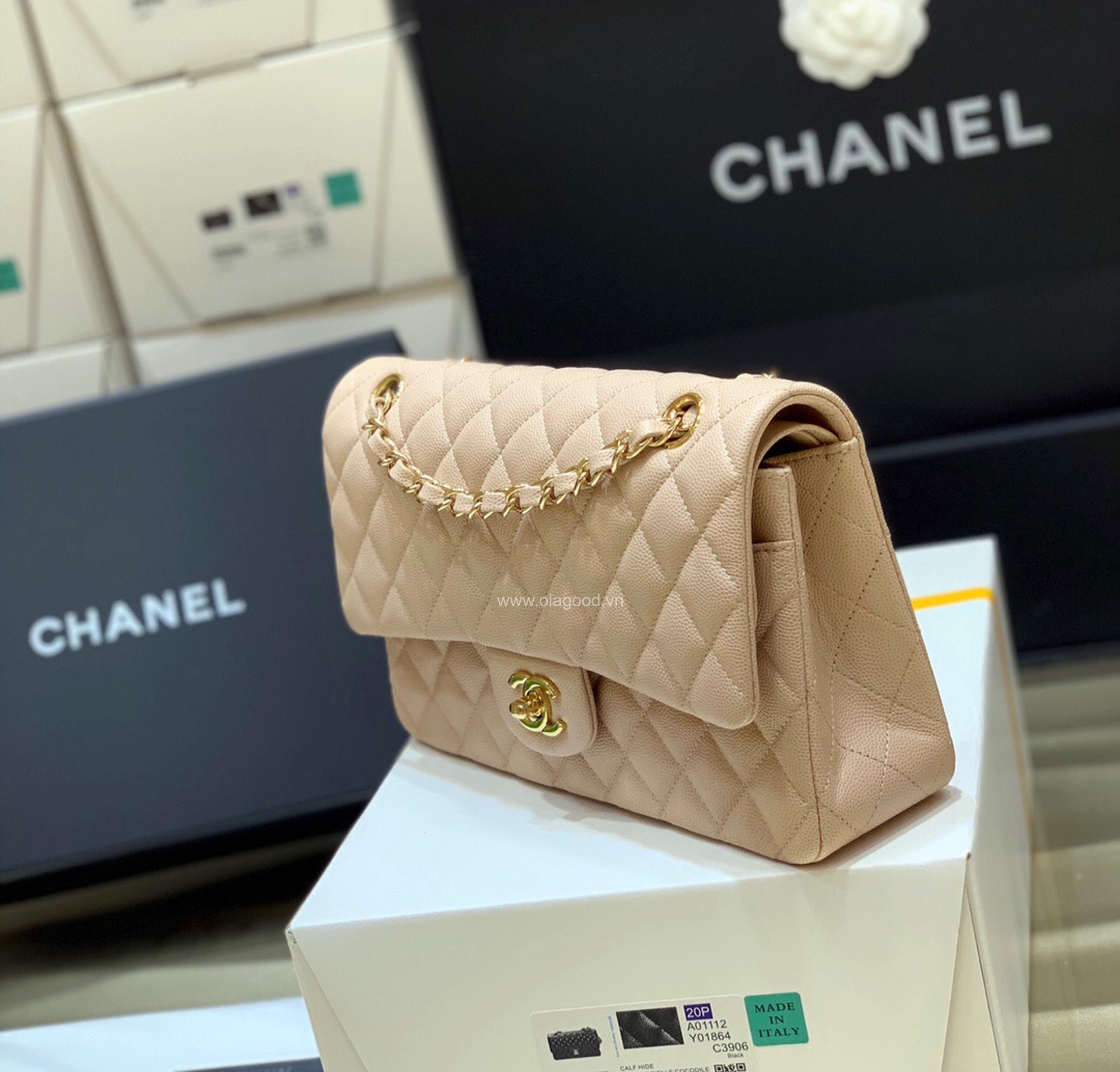 Túi Chanel classic 25 handbag da hạt màu kem - CCK022 - Hình ảnh 4
