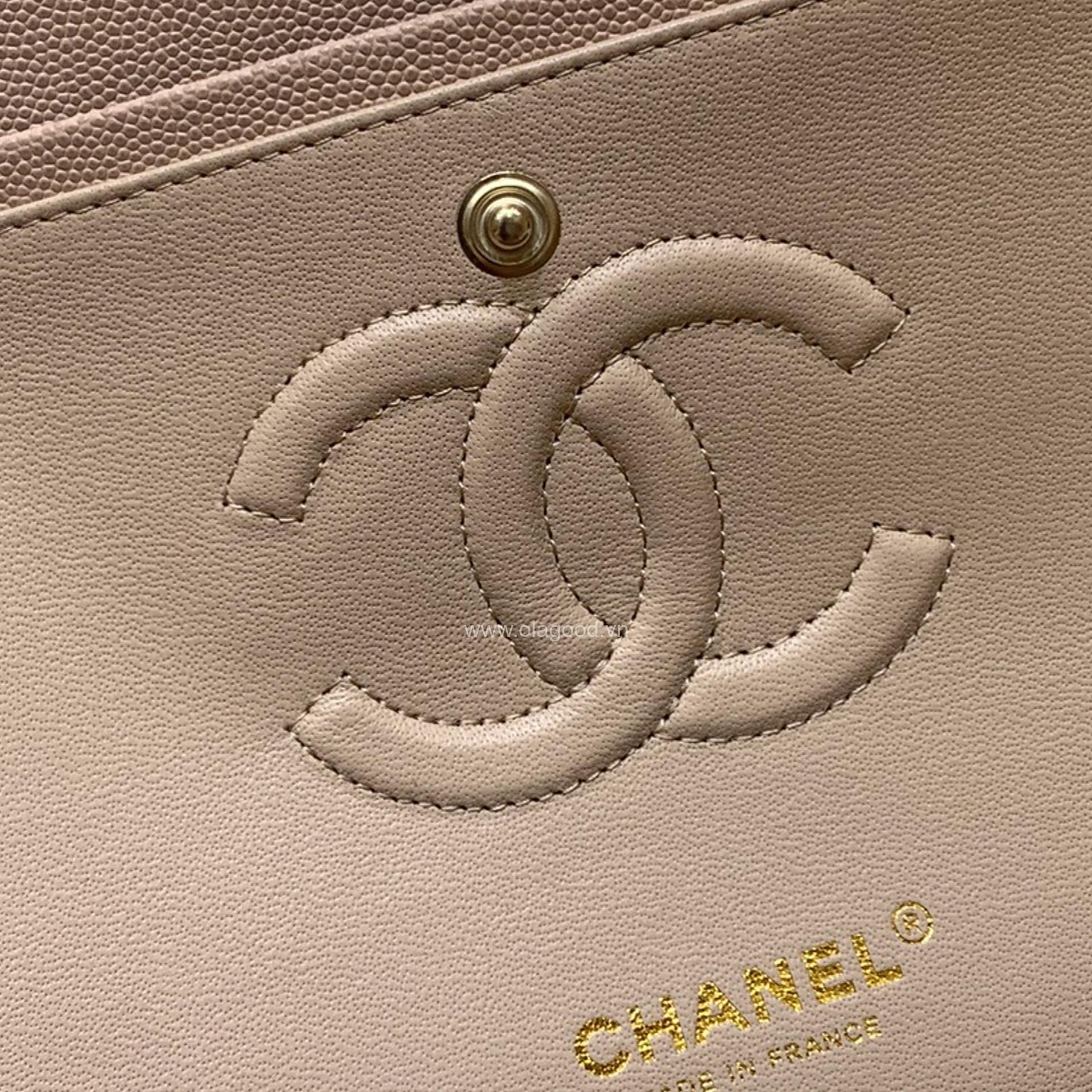 Túi Chanel classic 25 handbag da hạt màu kem - CCK022 - Hình ảnh 7