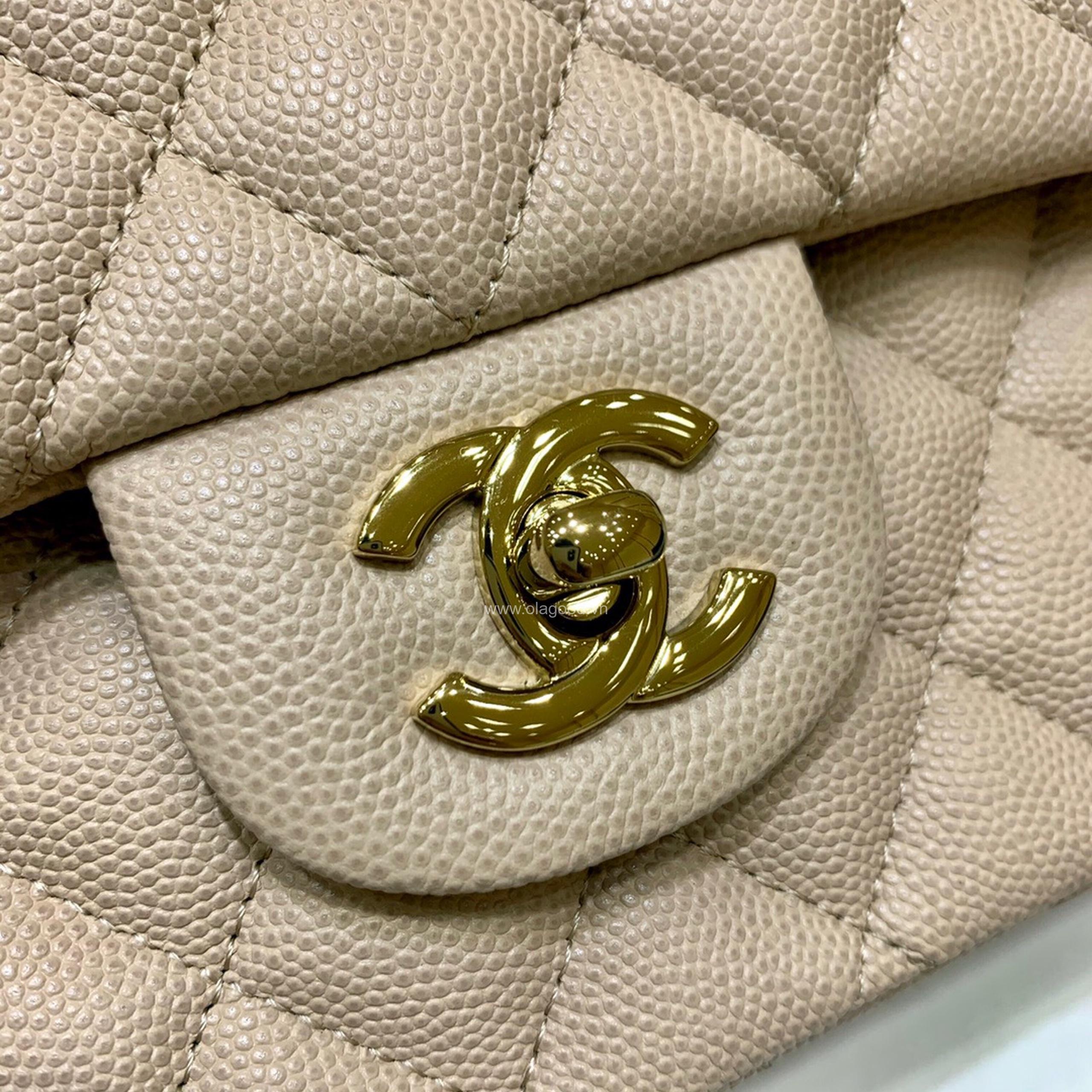 Túi Chanel classic 25 handbag da hạt màu kem - CCK022 - Hình ảnh 13