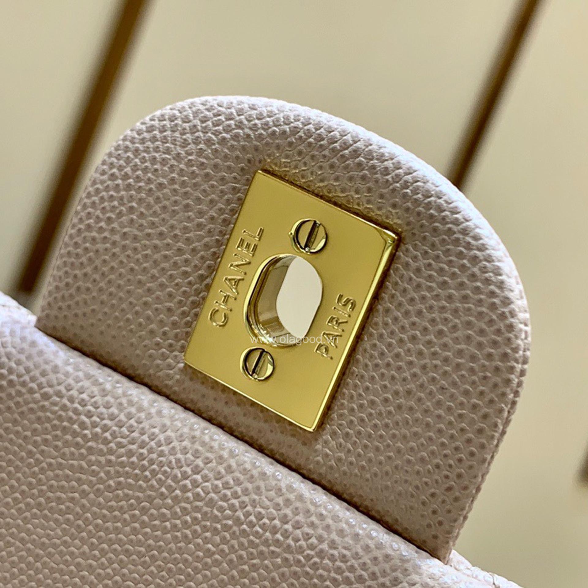 Túi Chanel classic 25 handbag da hạt màu kem - CCK022 - Hình ảnh 12