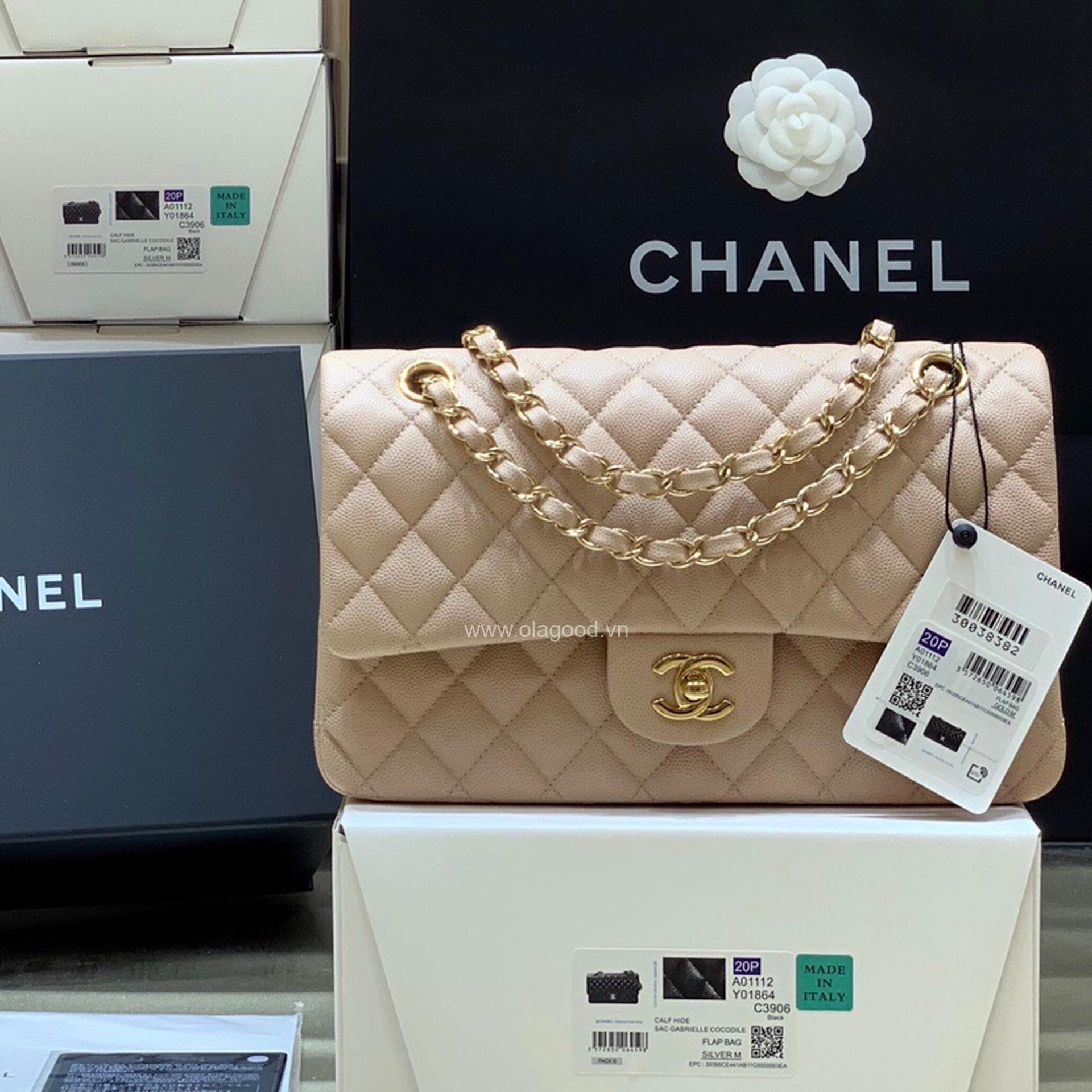 Túi Chanel classic 25 handbag da hạt màu kem - CCK022 - Hình ảnh 3