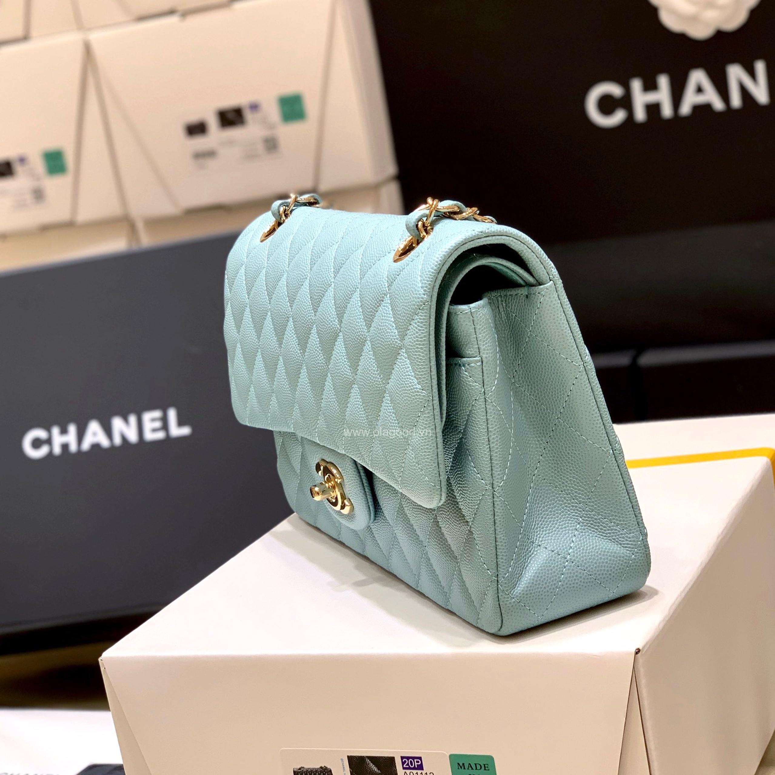 Túi Chanel classic 25 handbag da hạt màu xanh nhạt - CCX023 - Hình ảnh 4
