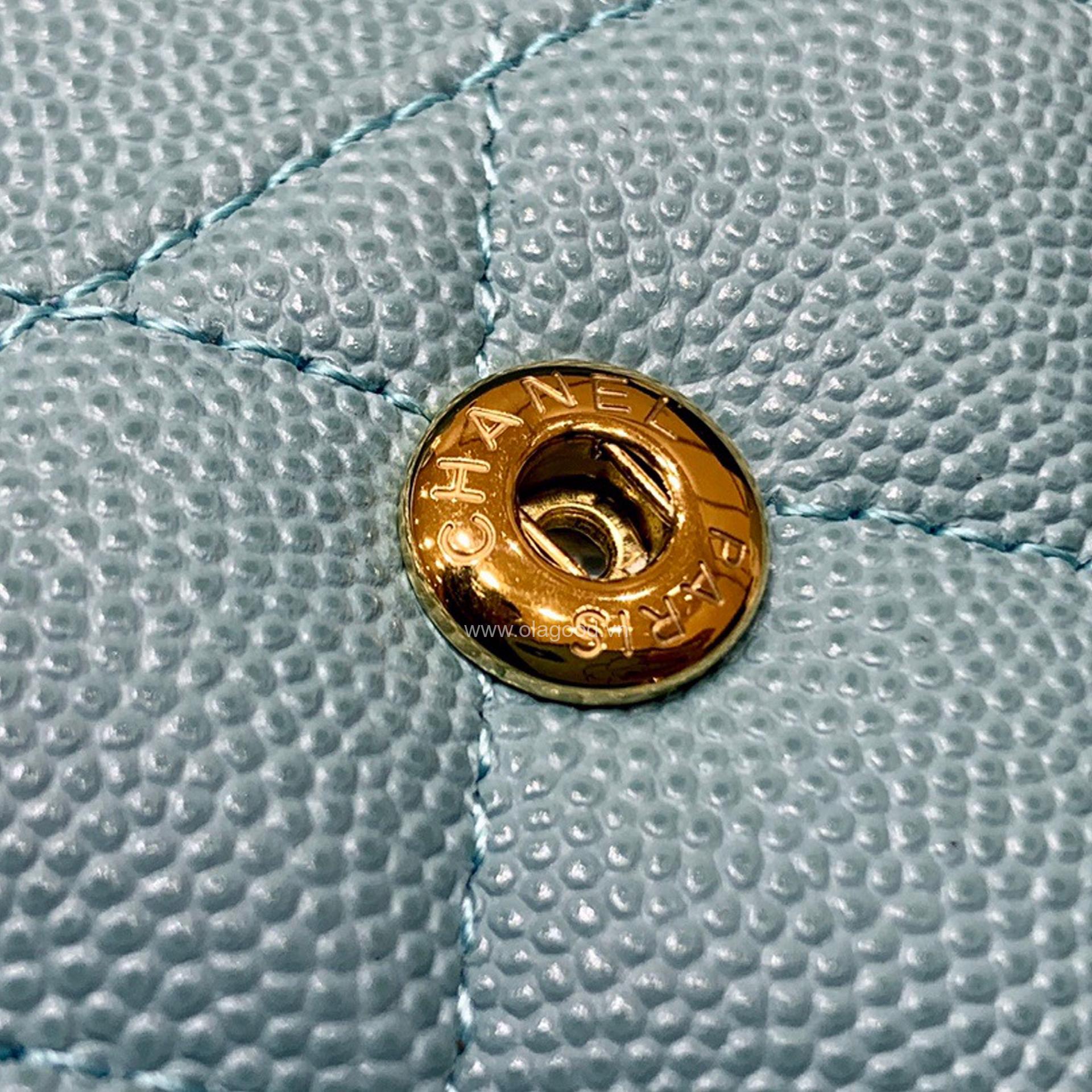 Túi Chanel classic 25 handbag da hạt màu xanh nhạt - CCX023 - Hình ảnh 10