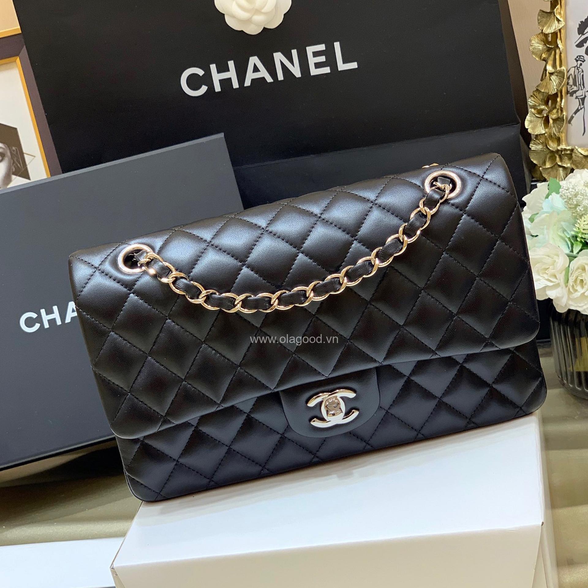 Túi Chanel classic 25 handbag da trơn màu đen - CCD024 - Hình ảnh 3
