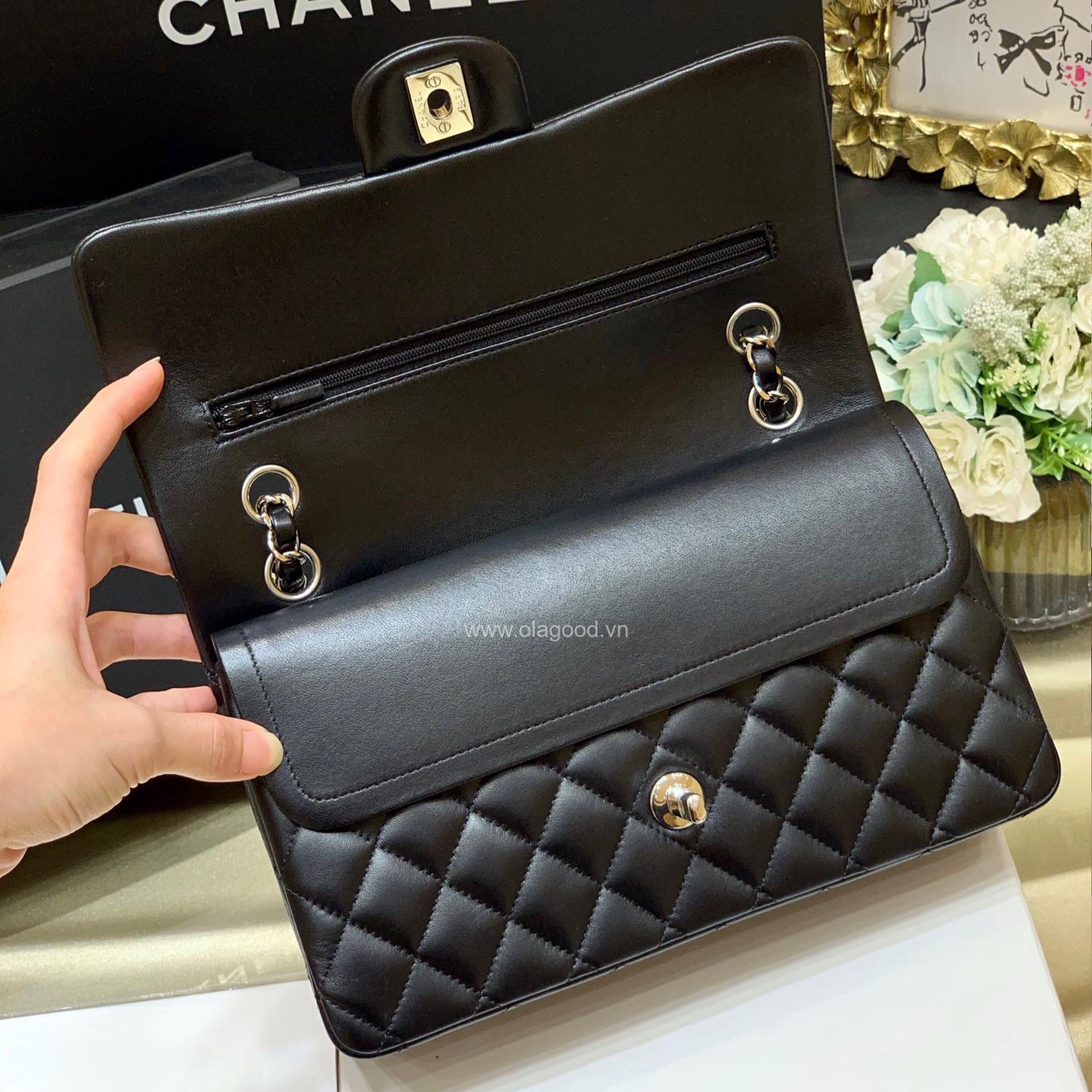 Túi Chanel classic 25 handbag da trơn màu đen - CCD024 - Hình ảnh 6