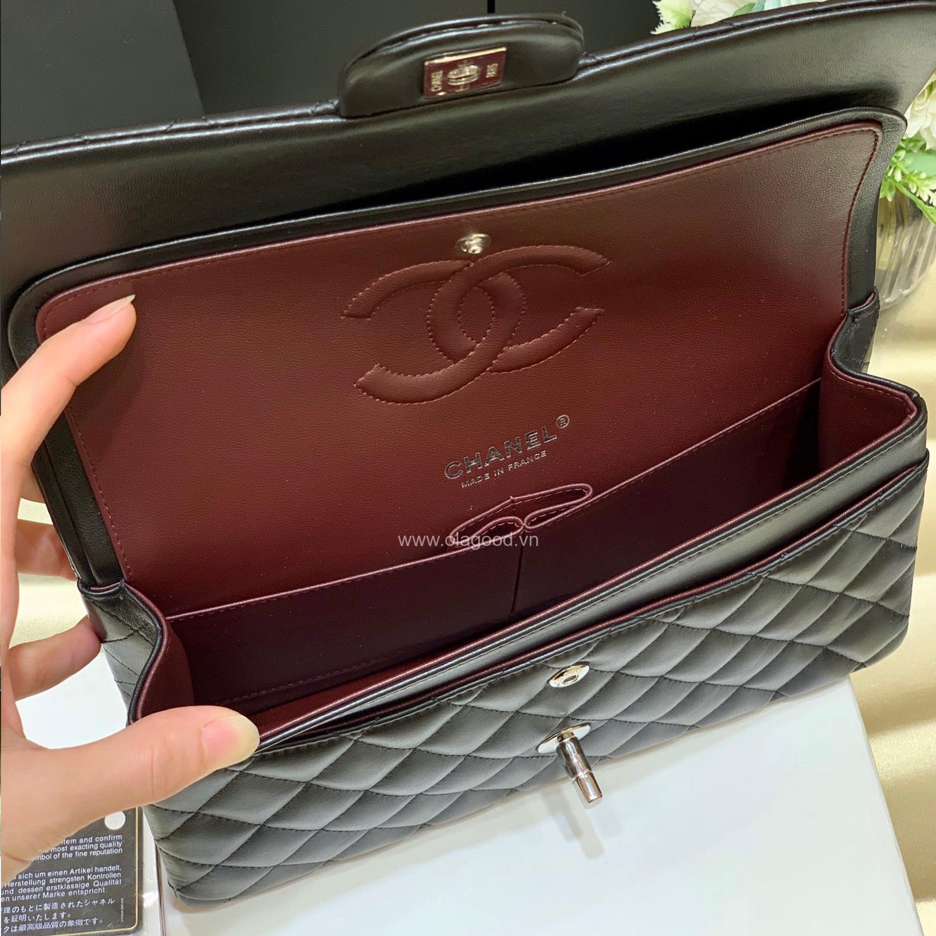 Túi Chanel classic 25 handbag da trơn màu đen - CCD024 - Hình ảnh 8