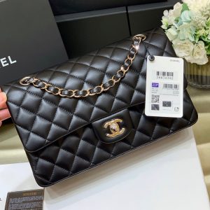 Túi Chanel classic 25 handbag da trơn màu đen - CCD024