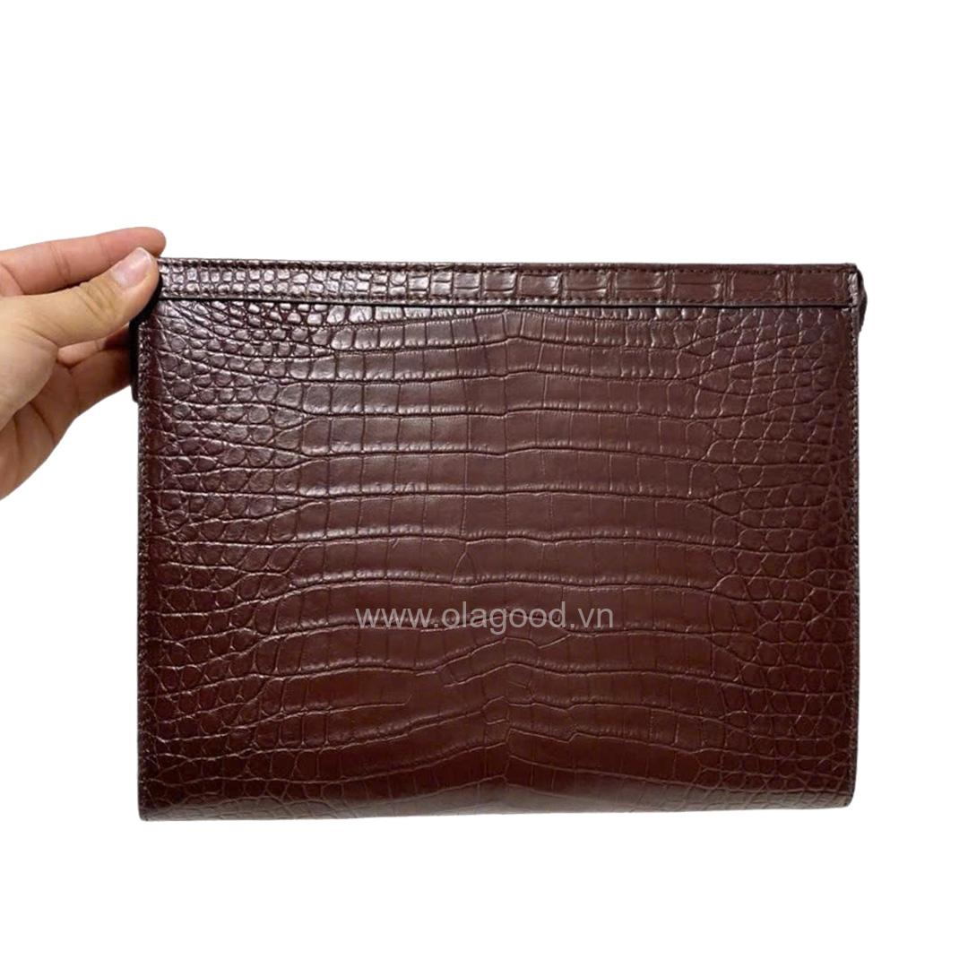 Clutch nam da cá sấu cầm tay - CL011S