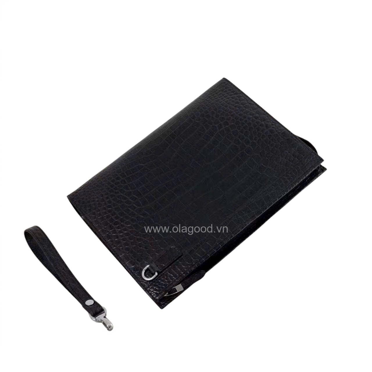 Clutch nam da cá sấu cầm tay - CL011S - Hình ảnh 12