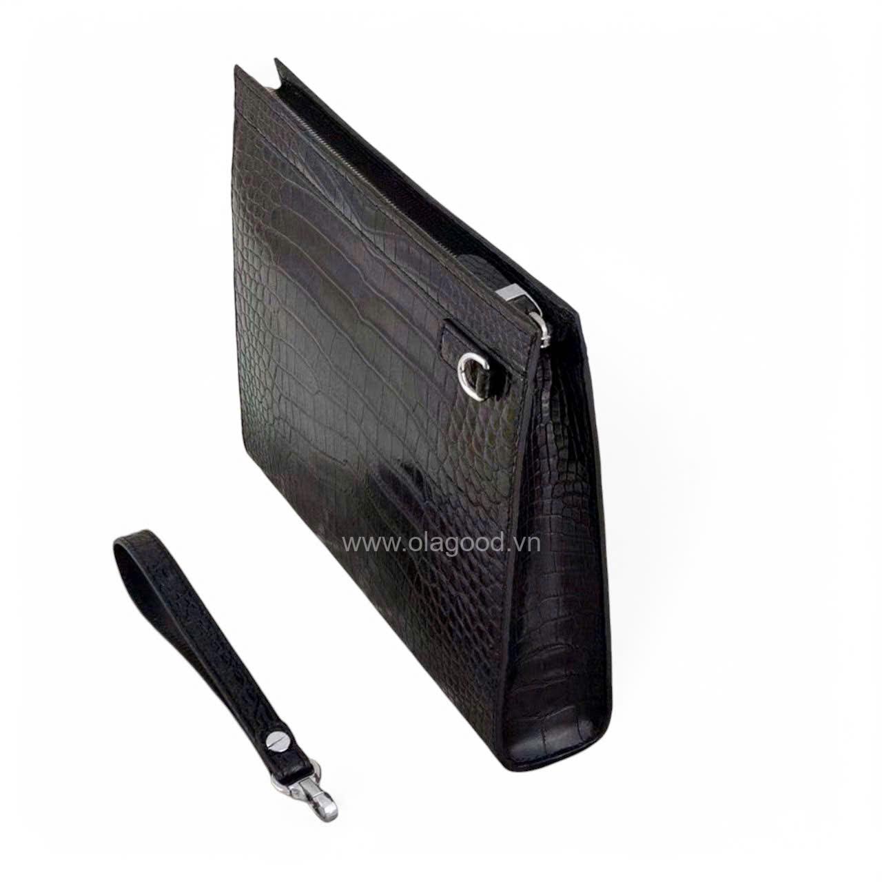 Clutch nam da cá sấu cầm tay - CL011S - Hình ảnh 13