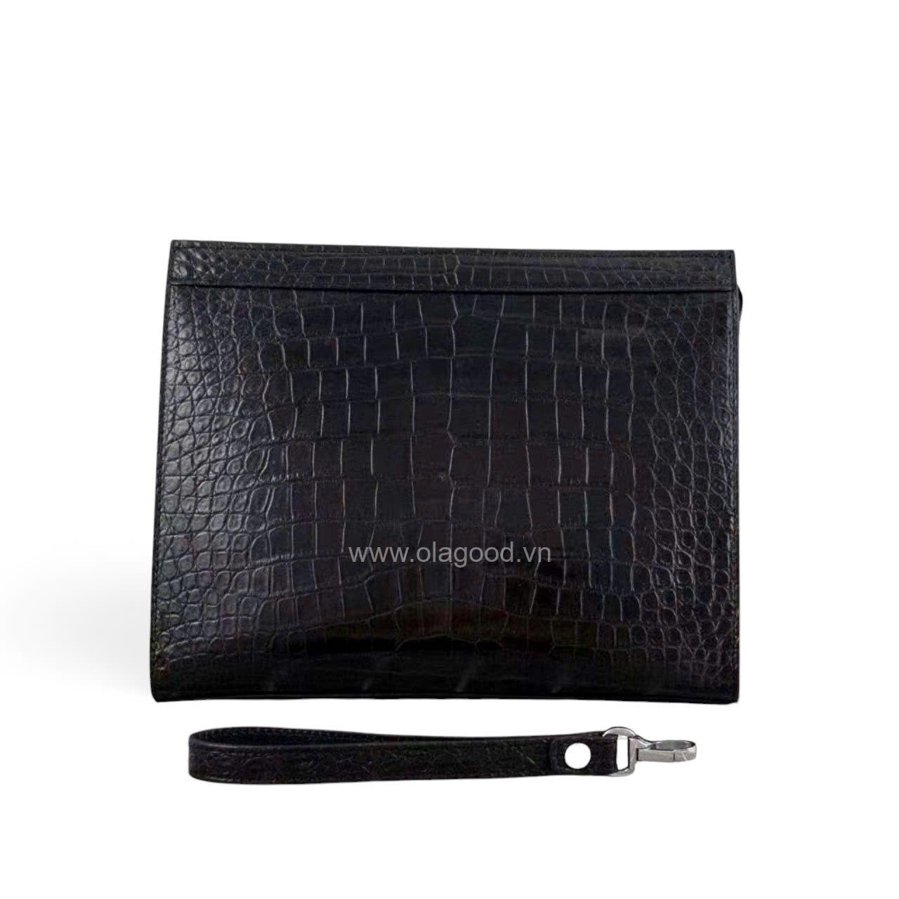 Clutch nam da cá sấu cầm tay - CL011S - Hình ảnh 3