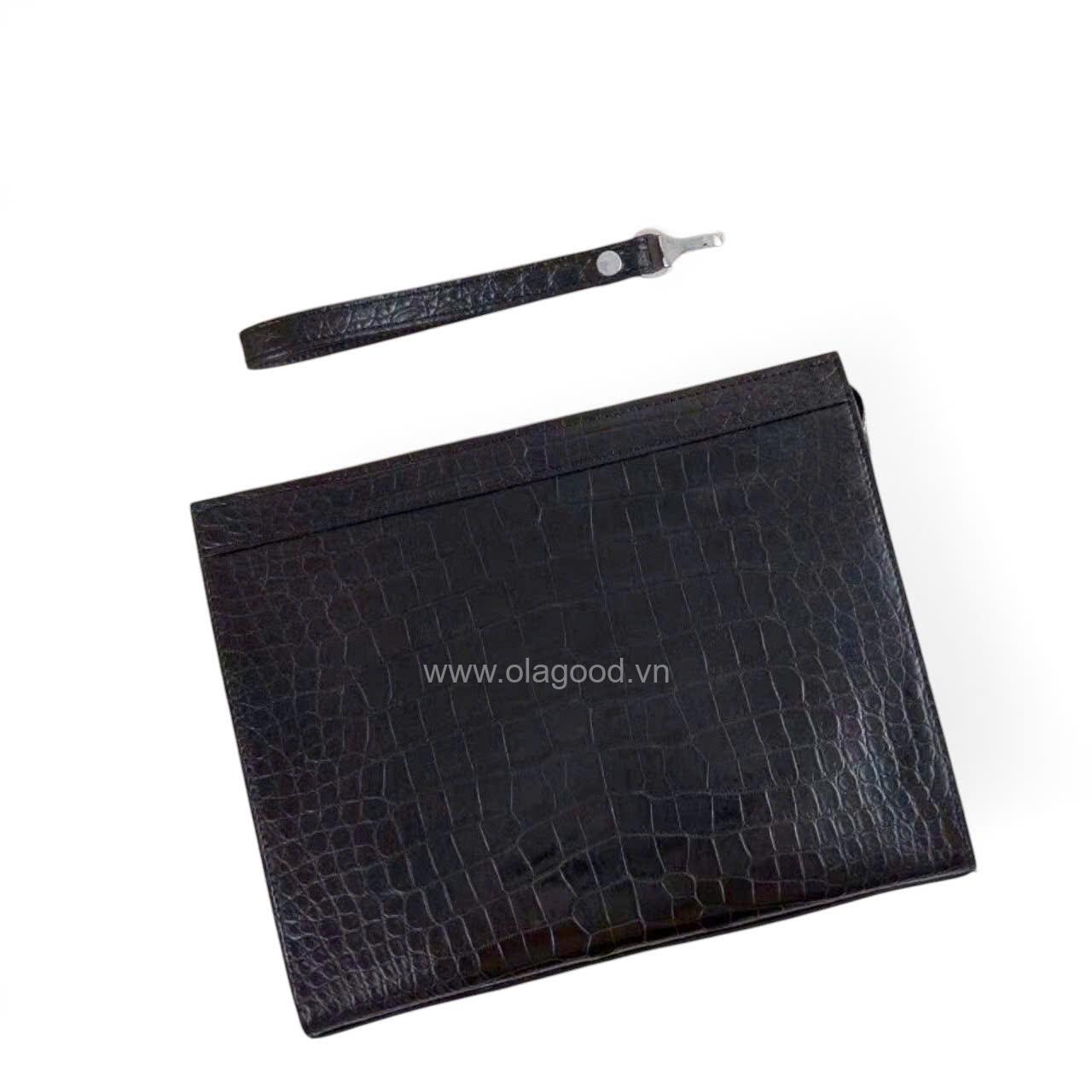 Clutch nam da cá sấu cầm tay - CL011S - Hình ảnh 10