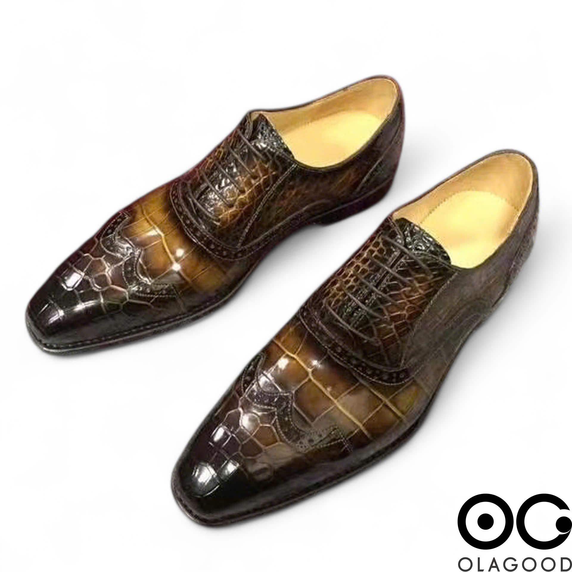 Giày nam handmade da cá sấu - GGY0121S