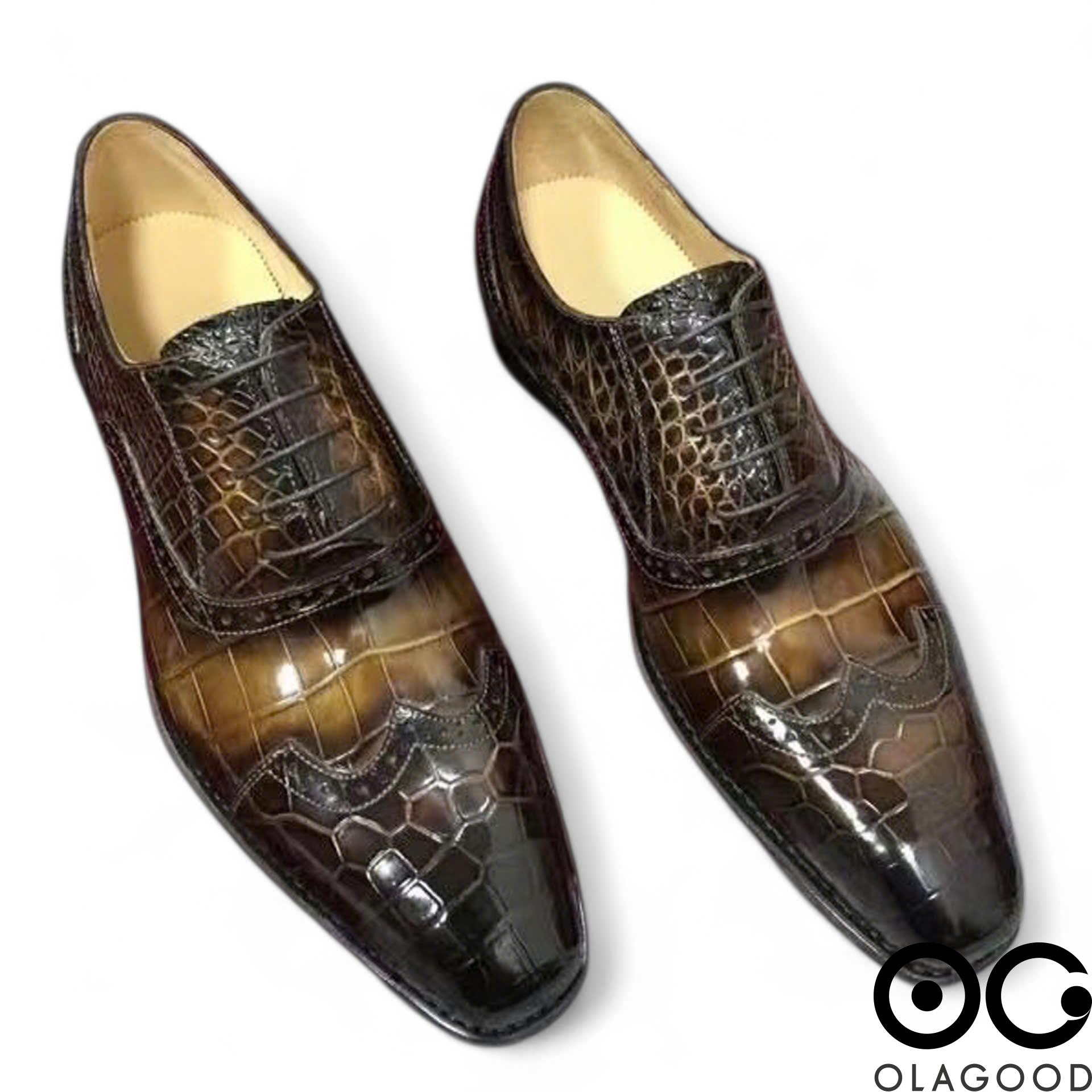 Giày nam handmade da cá sấu - GGY0121S - Hình ảnh 3