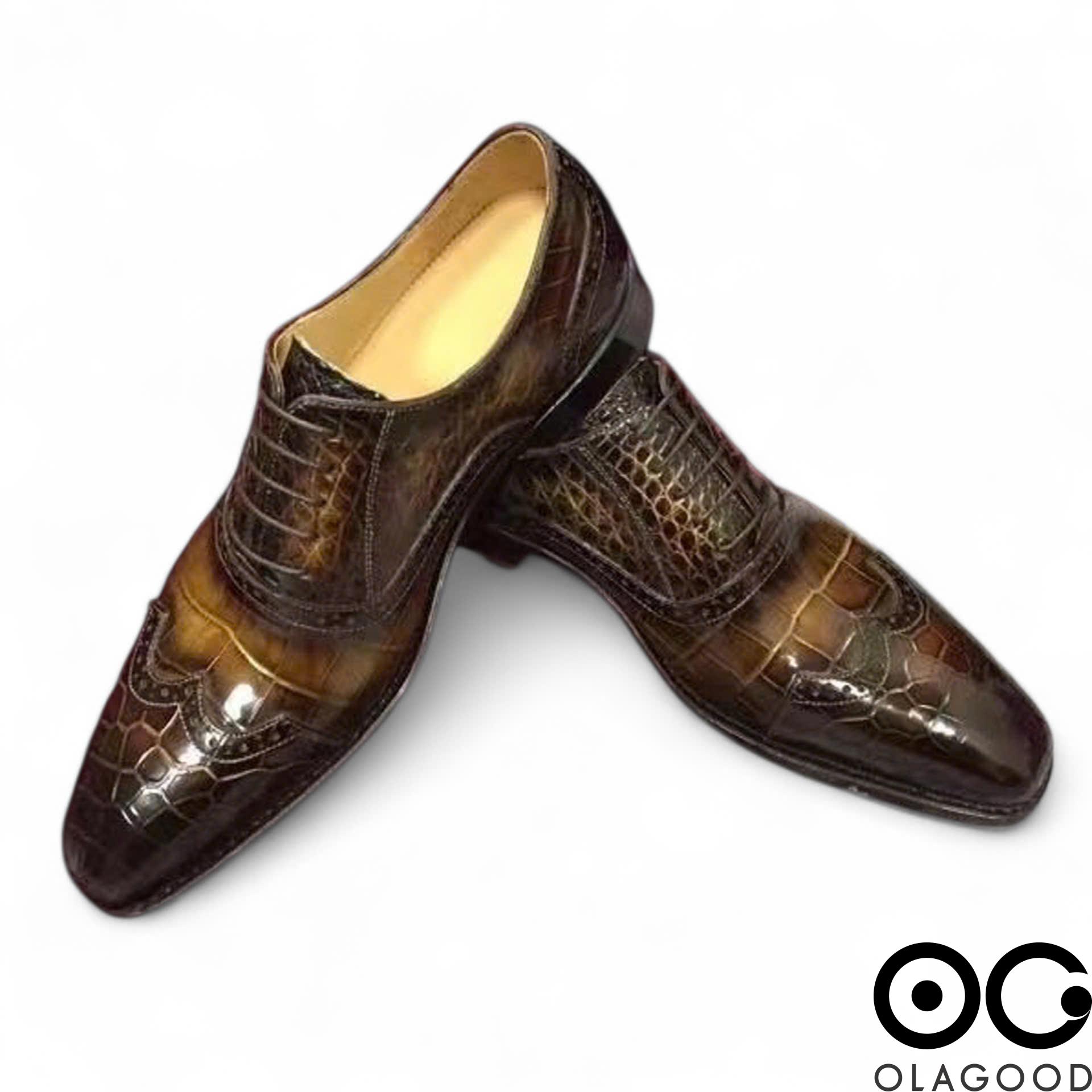 Giày nam handmade da cá sấu - GGY0121S - Hình ảnh 4