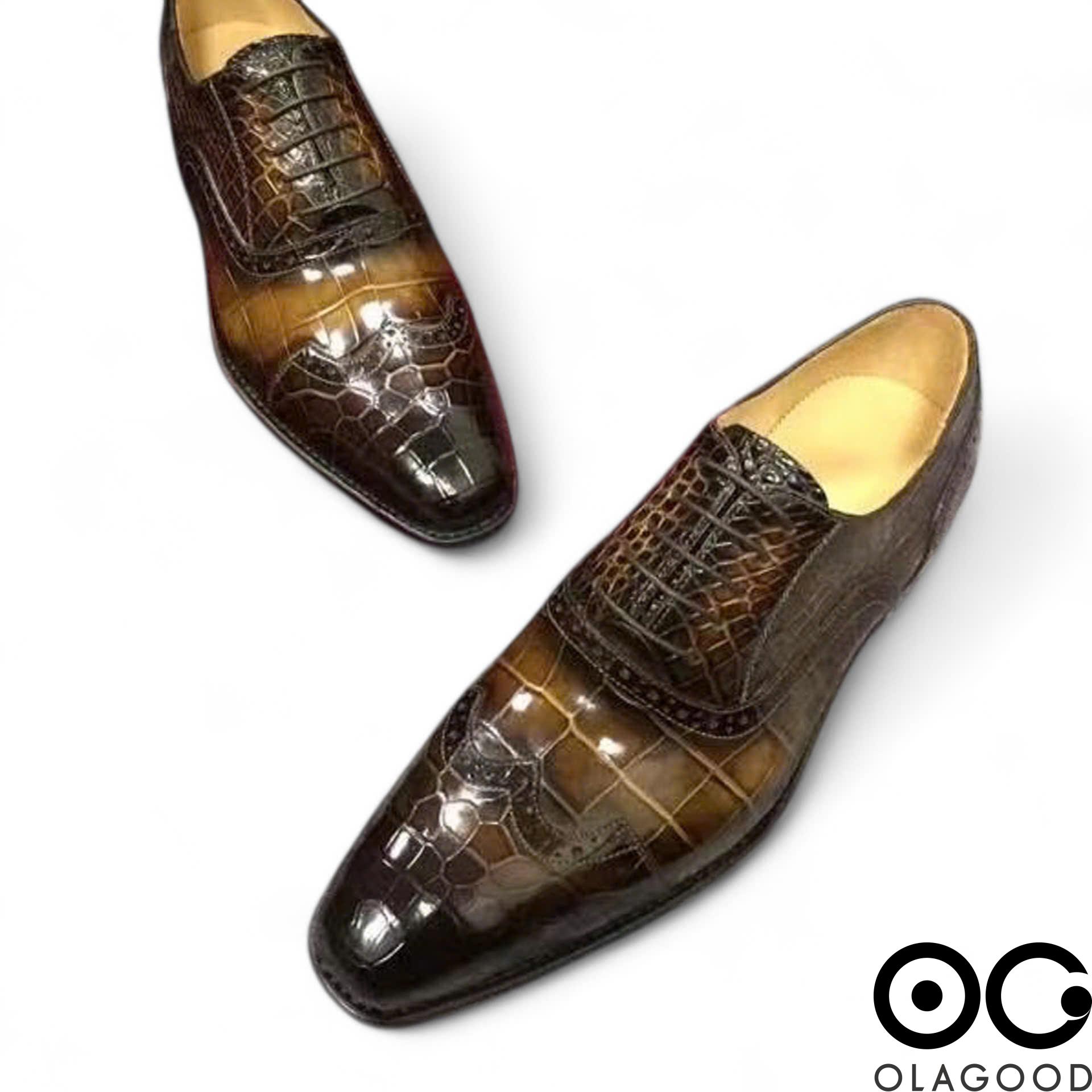 Giày nam handmade da cá sấu - GGY0121S - Hình ảnh 8