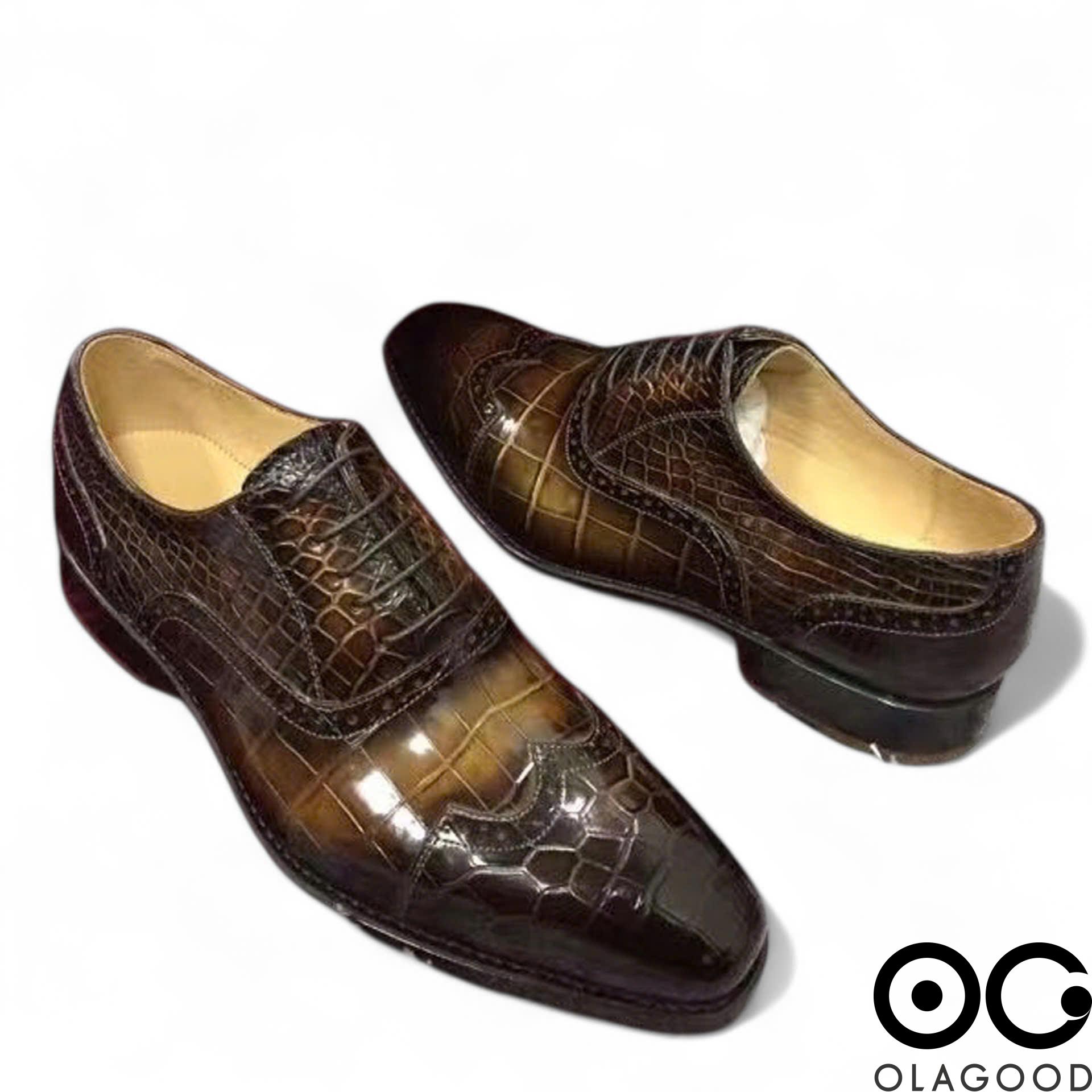 Giày nam handmade da cá sấu - GGY0121S - Hình ảnh 9