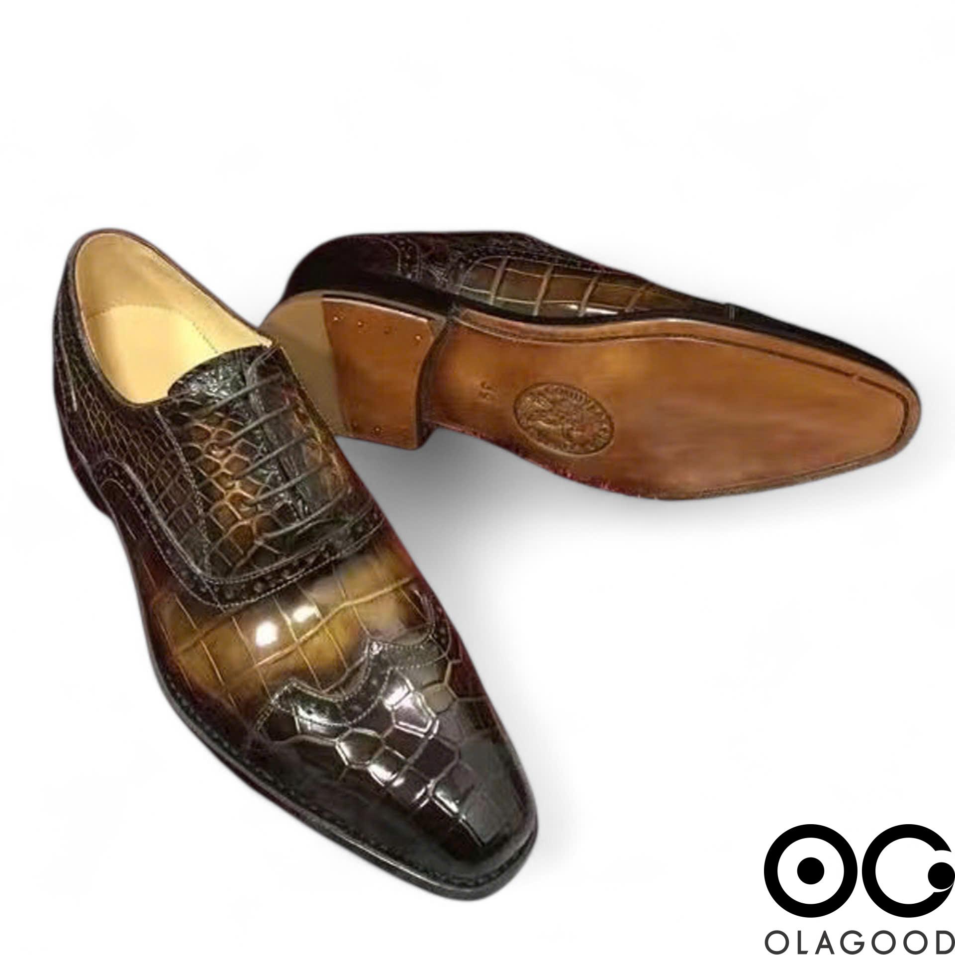 Giày nam handmade da cá sấu - GGY0121S - Hình ảnh 10