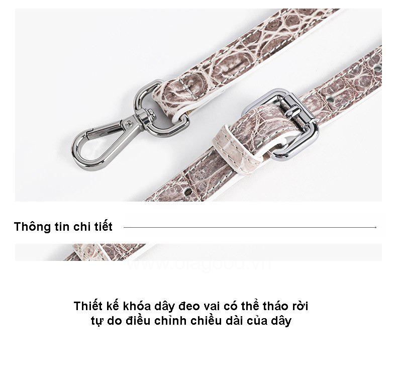 Túi xách nữ da cá sấu bạch tạng - TXBT0249S - Hình ảnh 9