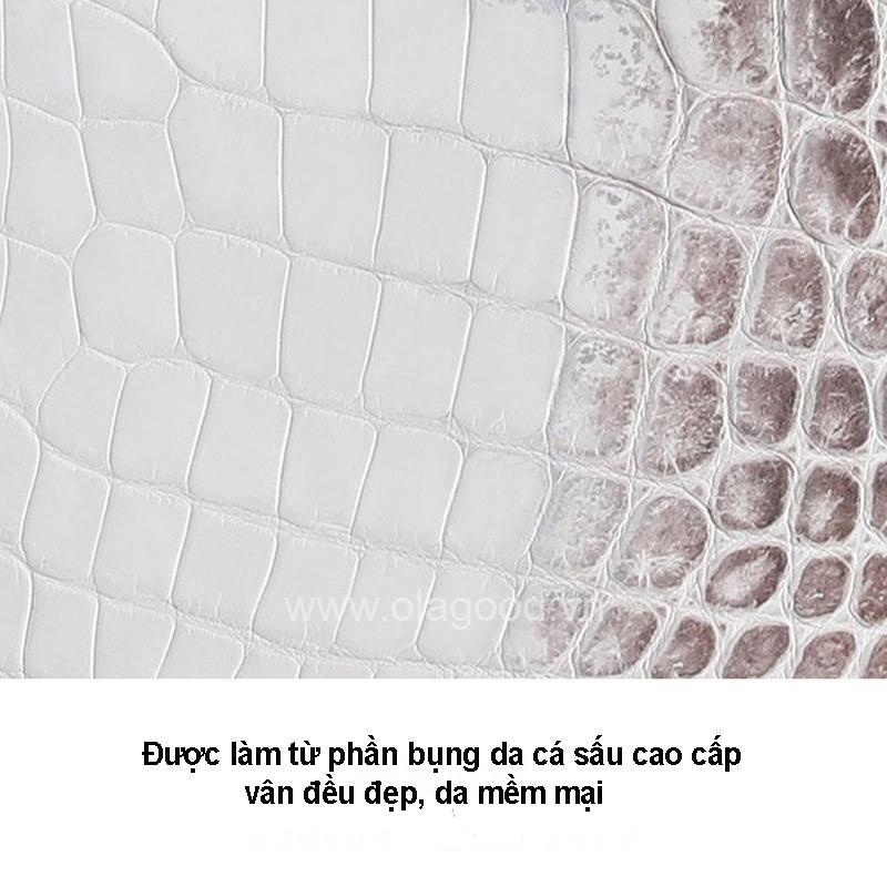 Túi xách nữ da cá sấu bạch tạng - TXBT0249S - Hình ảnh 8