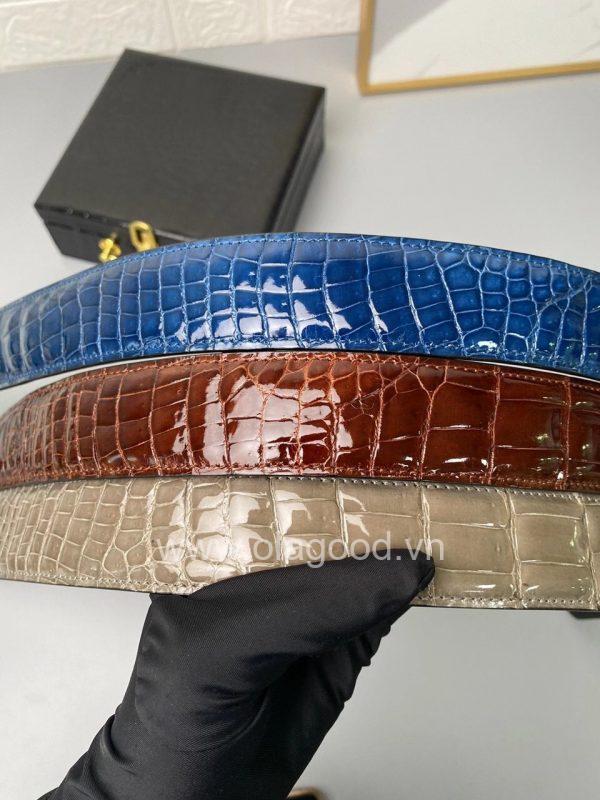 cách nhận biết thắt lưng, dây nịt da cá sấu thật