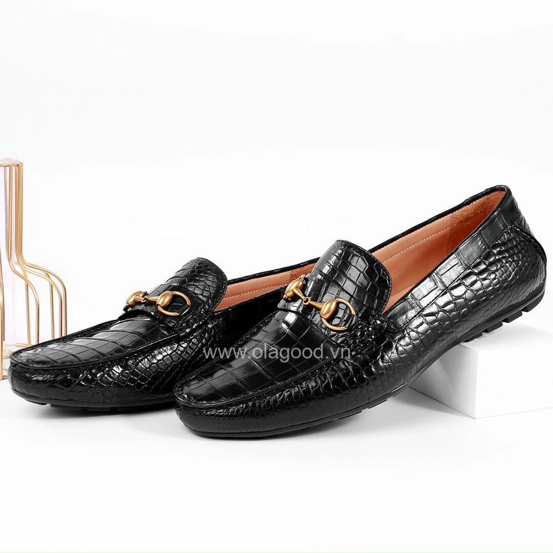 Giày lười nam da cá sấu - GLGC017S - Hình ảnh 4