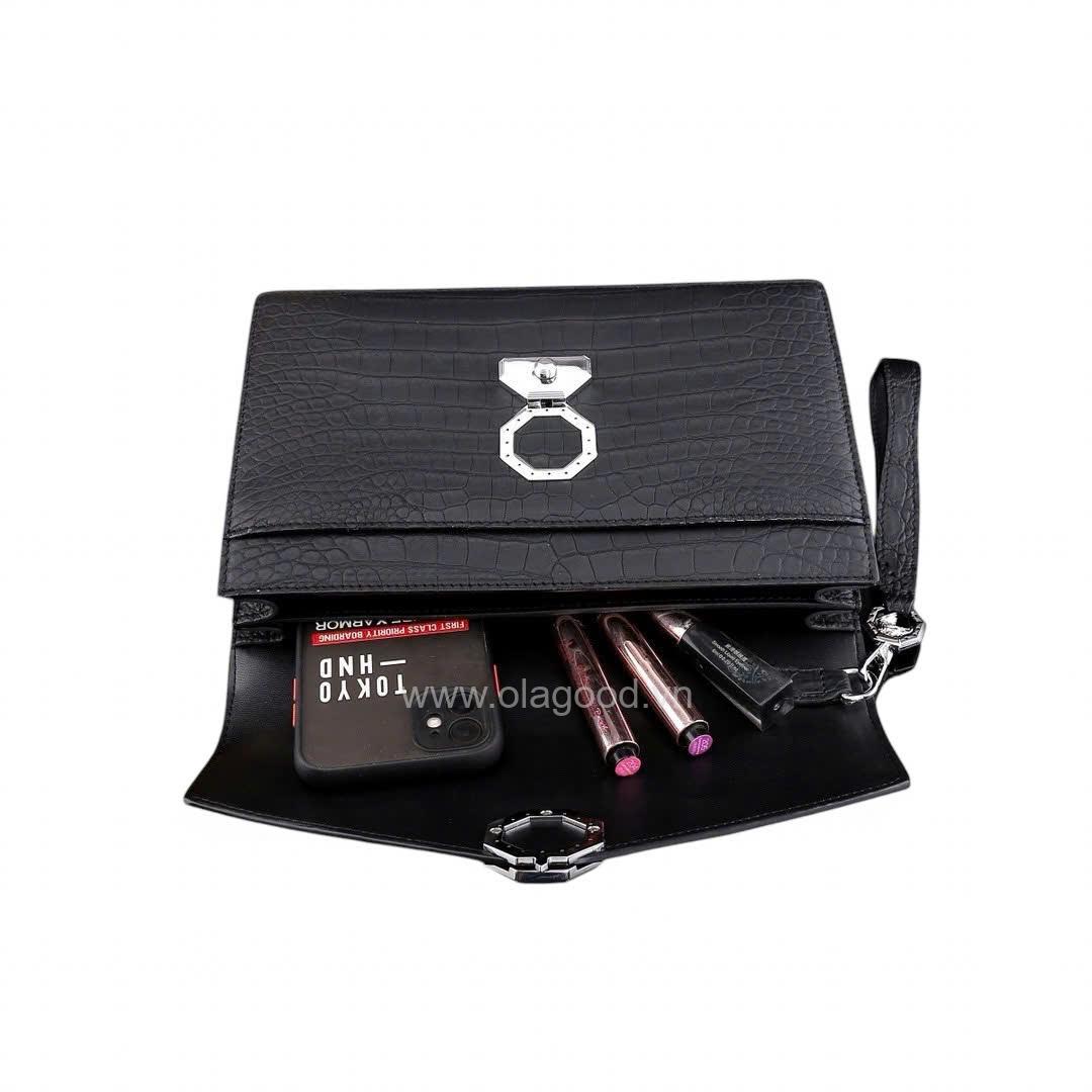 Clutch cầm tay nam da cá sấu Nile - CL013S - Hình ảnh 13